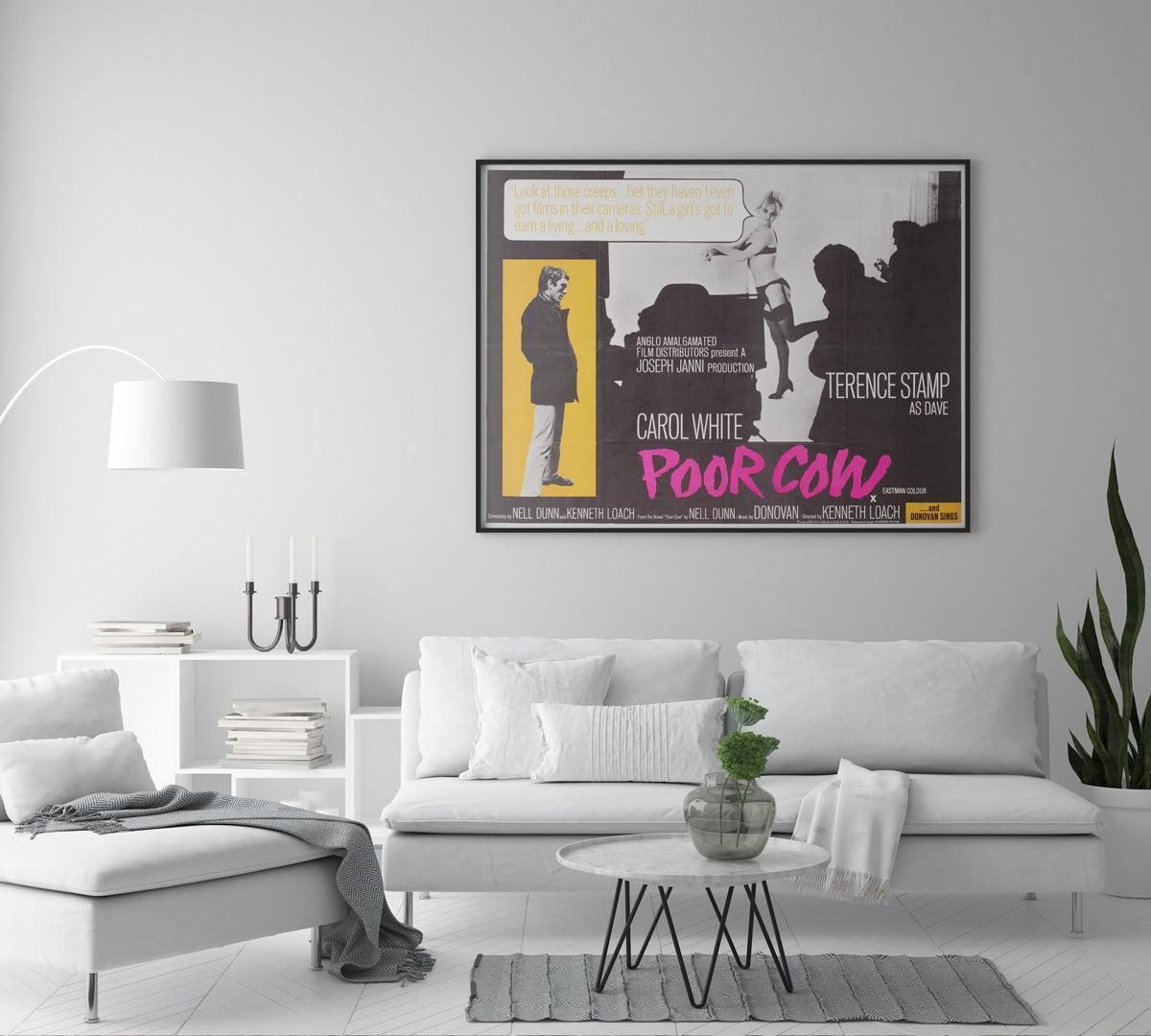 Poor Cow 1967 Uk Quad Film Poster photo furniture