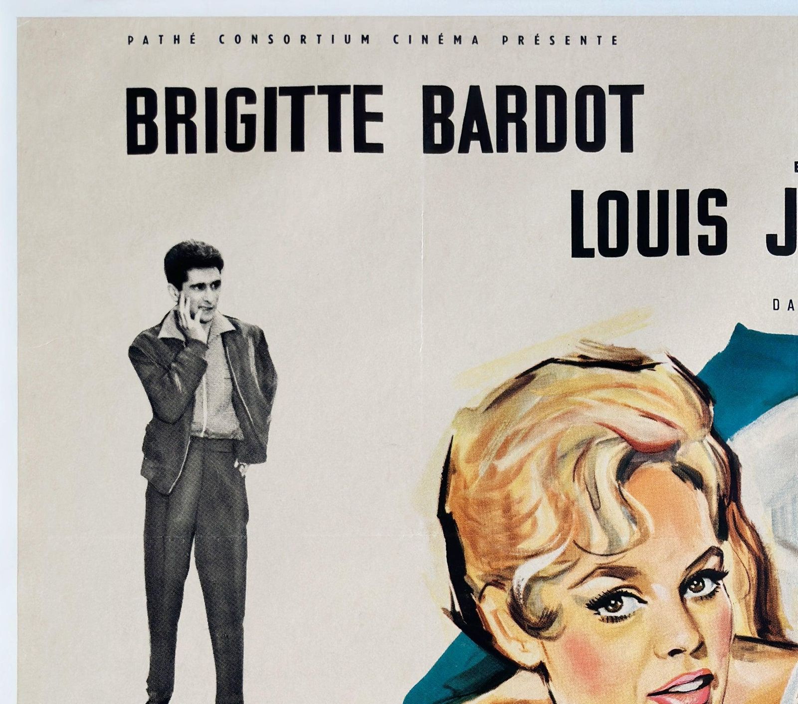 The Bride Is Much Too Beautiful 1956 French Grande Film Poster, Andre Bertrand photo for sale