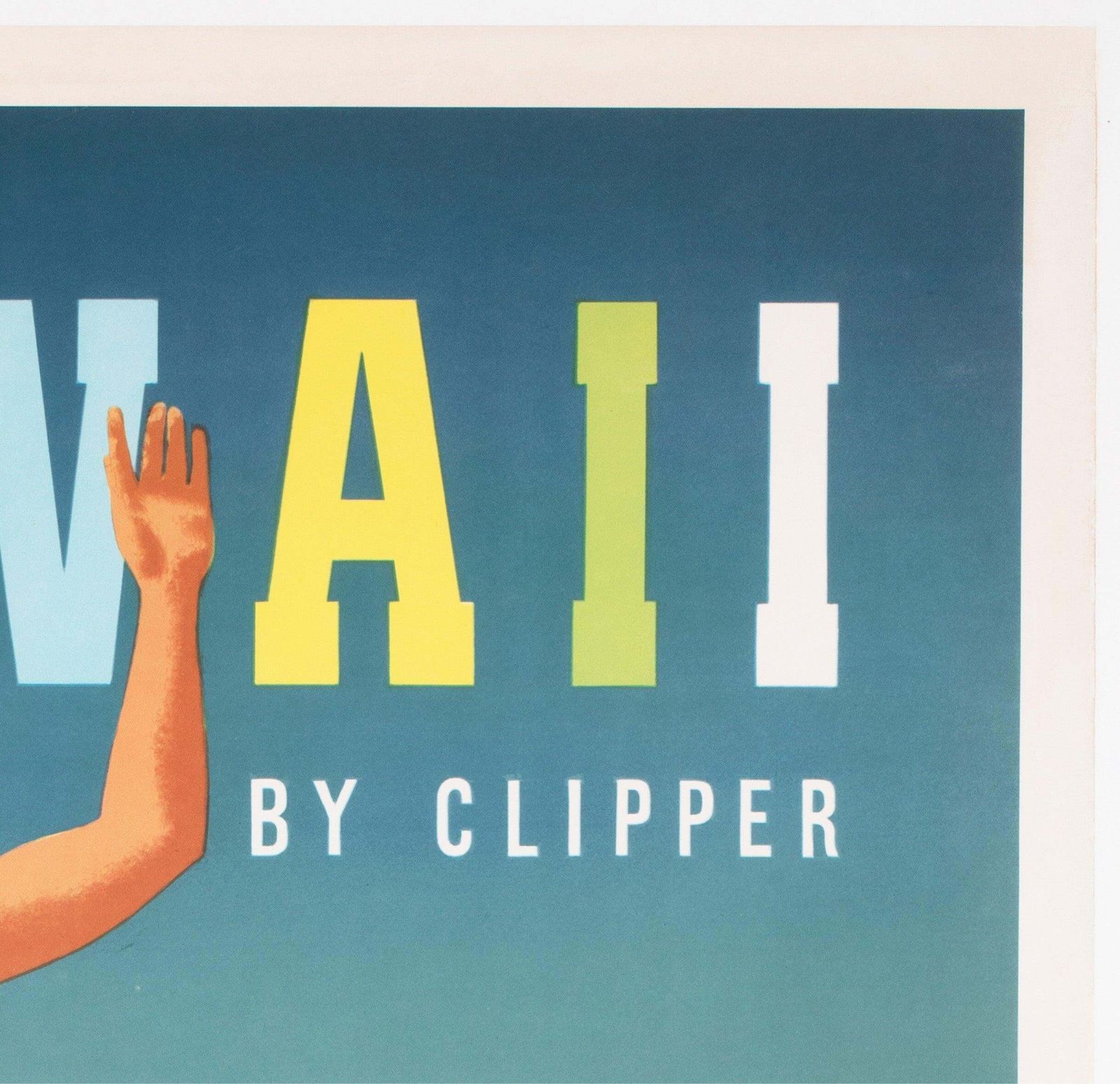 Hawaii By Clipper 1948 Pan American Airline Travel Poster, John Atherton photo Art