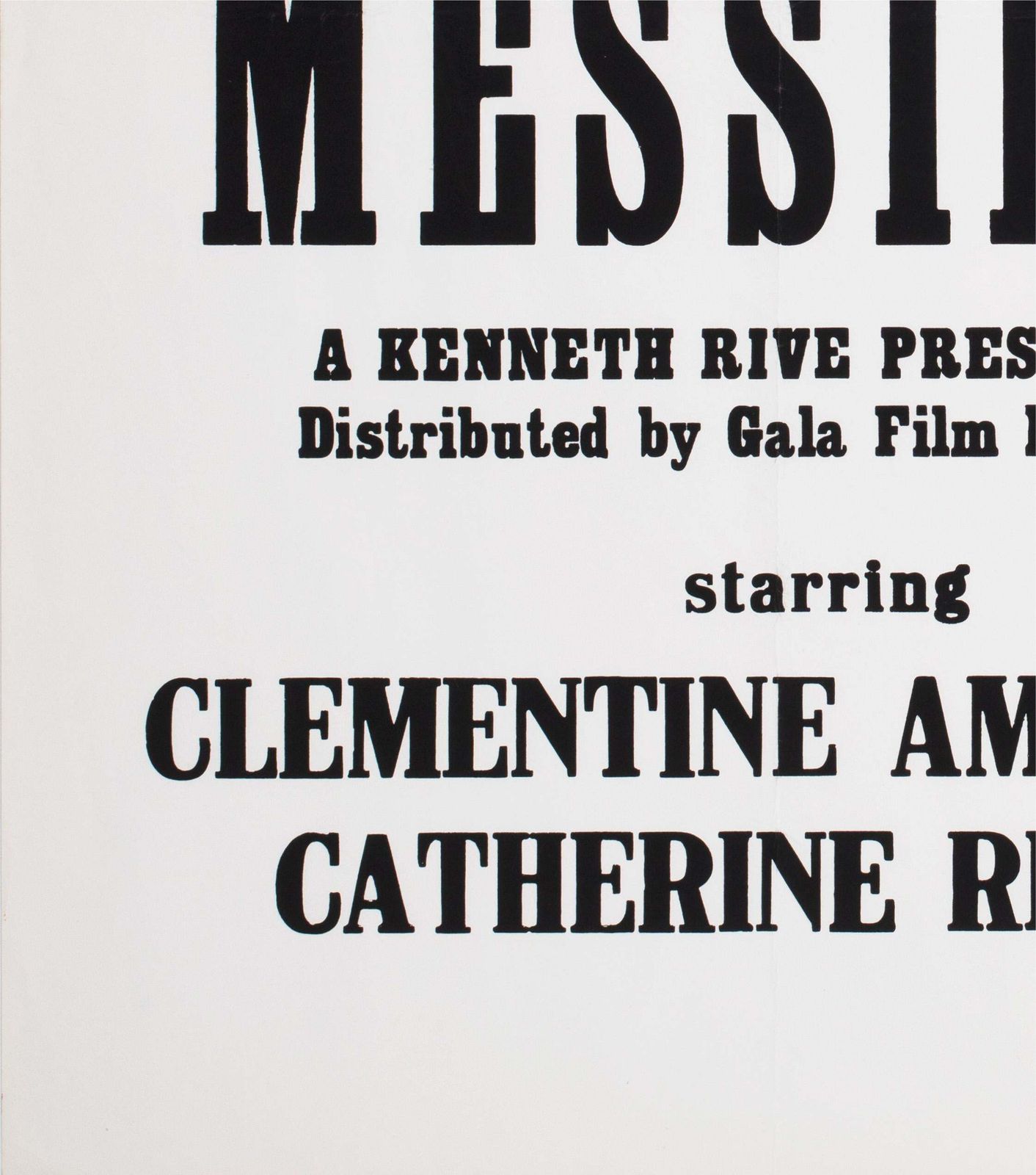Messidor C1980 Academy Cinema Uk Quad Film Poster, Peter Strausfeld photo vinterior