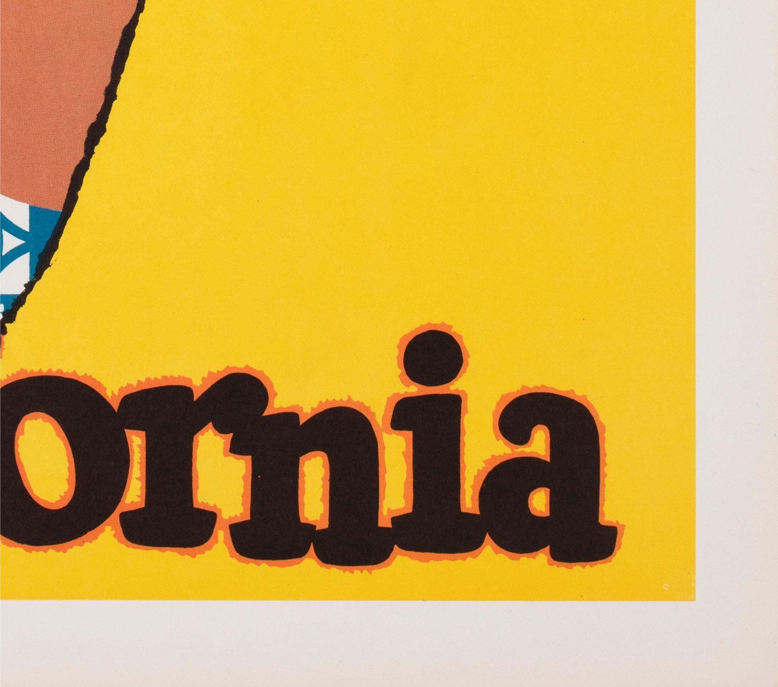 Southern California C1950s Santa Fe Railway Travel Poster photo vintage