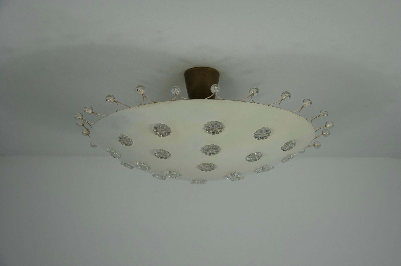 Large White Chandelier By Emil Stejnar For Rupert Nikoll, 1960s photo vinterior