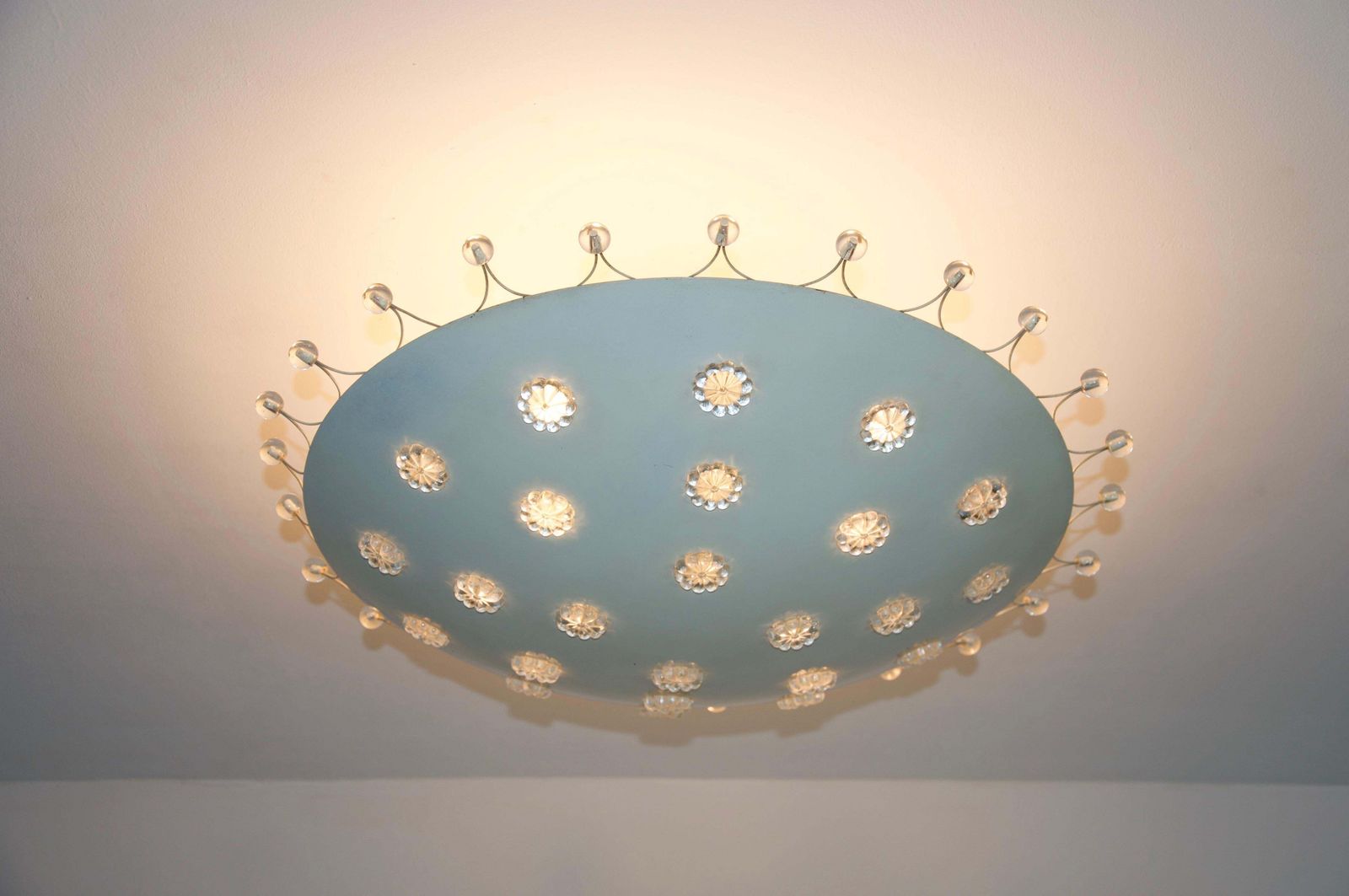 photo buy Large White Chandelier By Emil Stejnar For Rupert Nikoll, 1960s