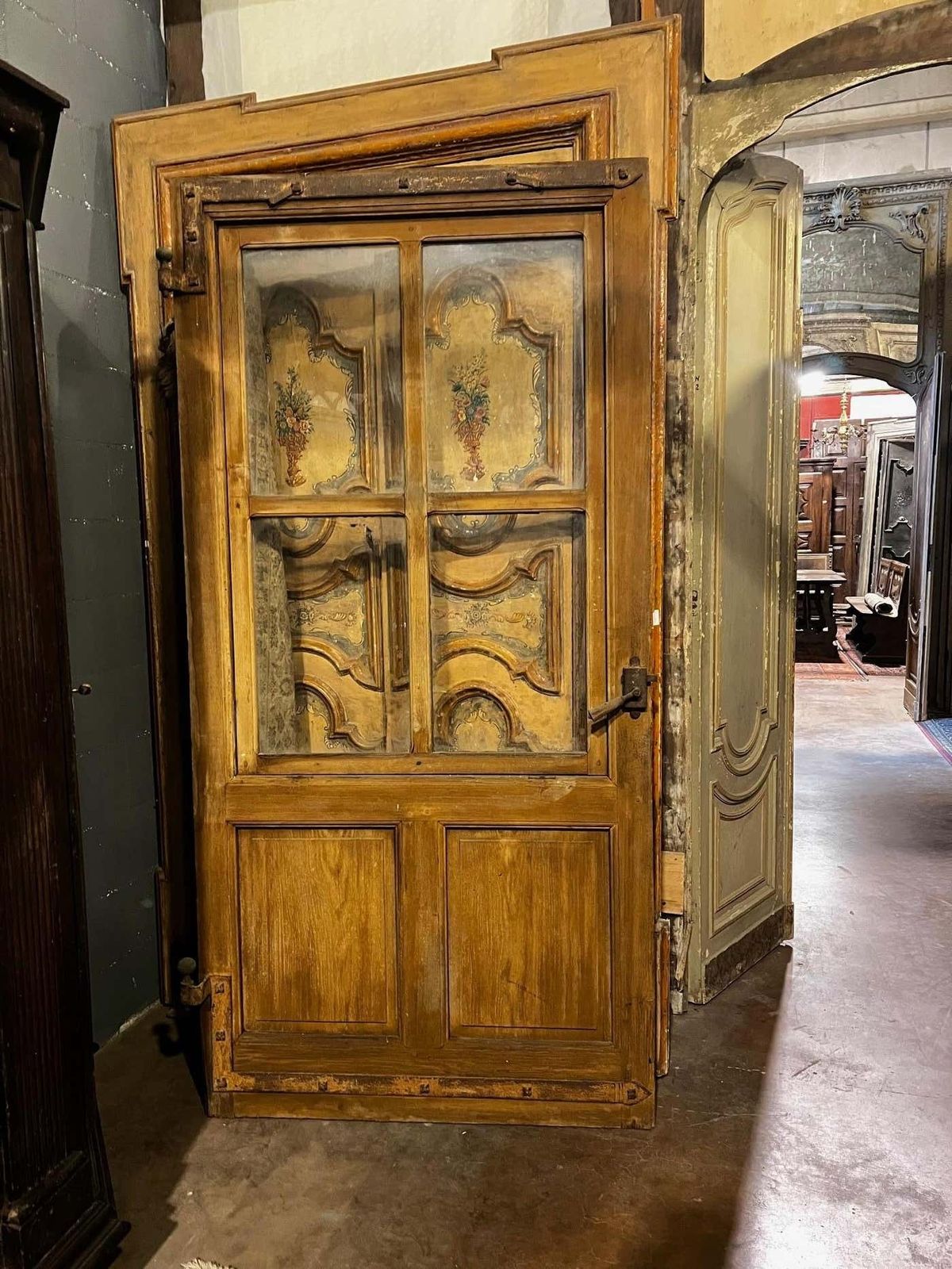 Single Leaf Glazed Interior Door With Opening Window, Italy photo furniture