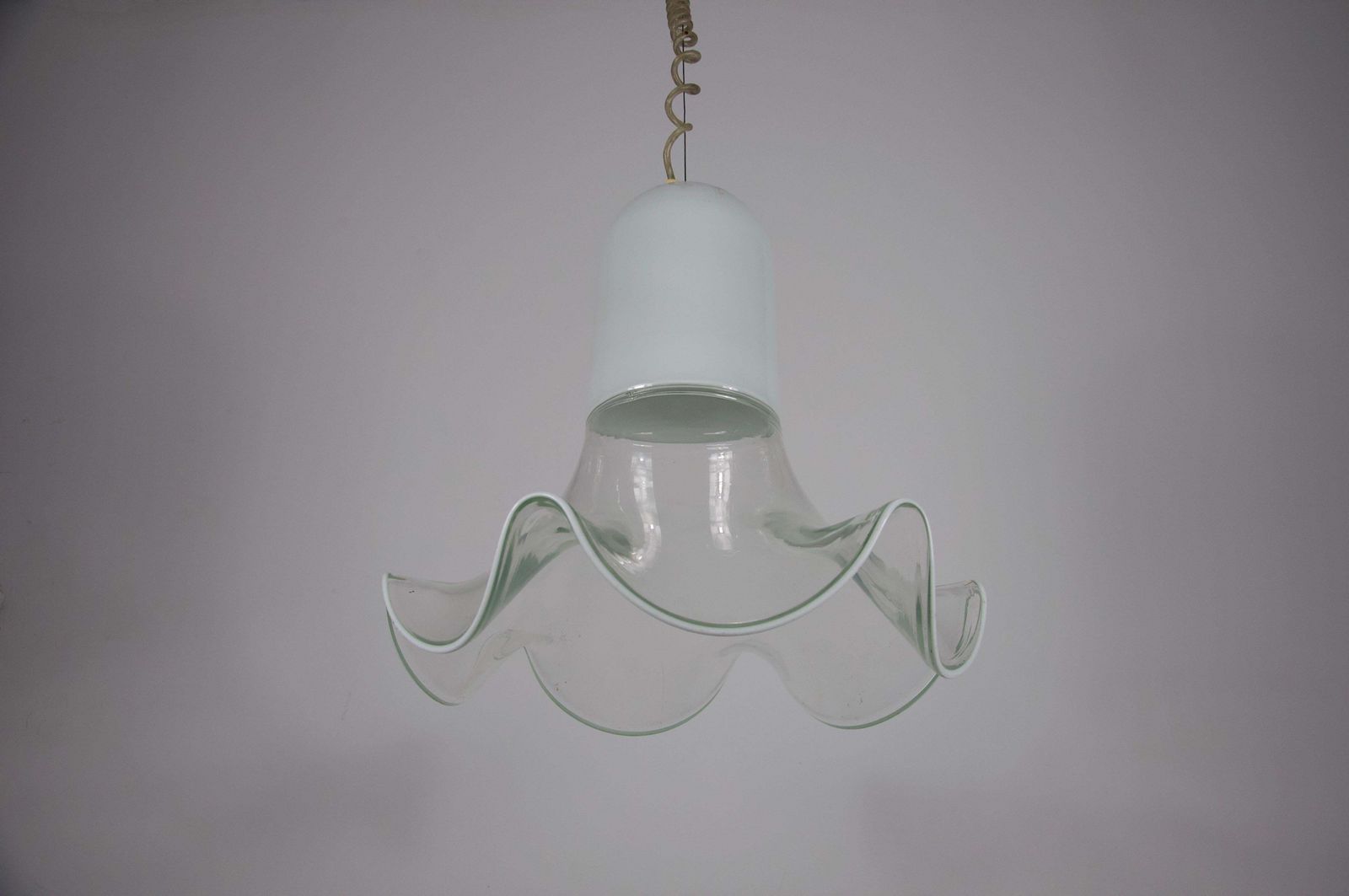 Murano Glass Pendant Lamp By Roberto Pamio & Renato Toso For Leucos, Italy, 1970 photo for sale