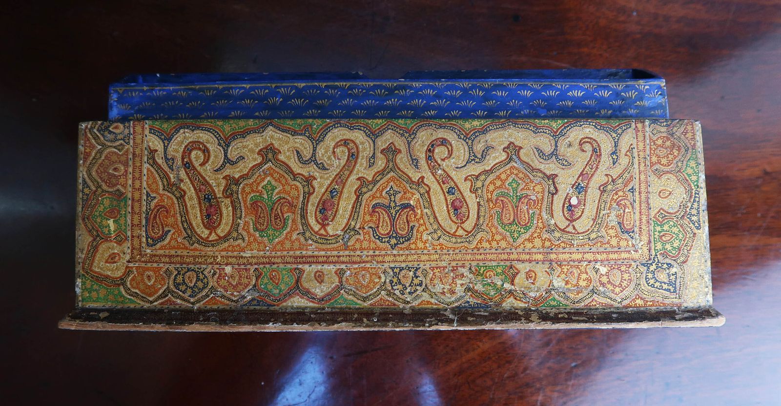 Antique Kashmiri Dome Topped Stationary Box. Late 19th Century photo for sale