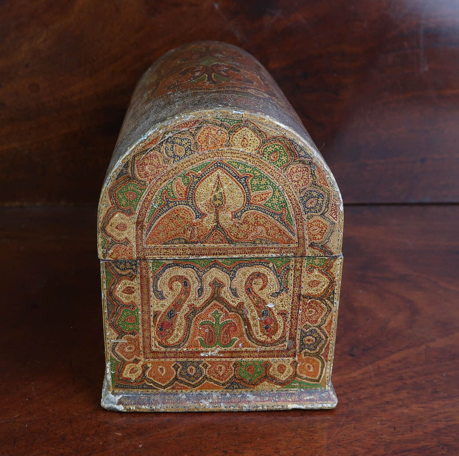 Antique Kashmiri Dome Topped Stationary Box. Late 19th Century photo buy