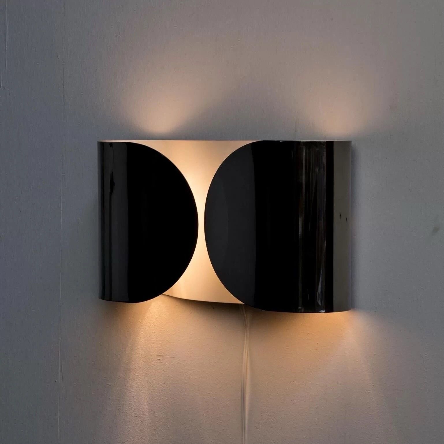 Foglio Wall Lights.  Four 1970 Vintage Brass Finished Lights With Original Fittings