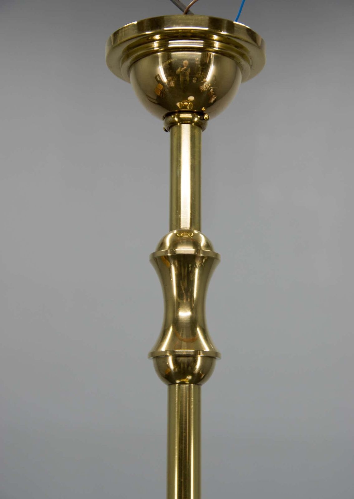 photo furniture Art Deco Brass And Glass Chandelier By Gocar, 1910s, Restored