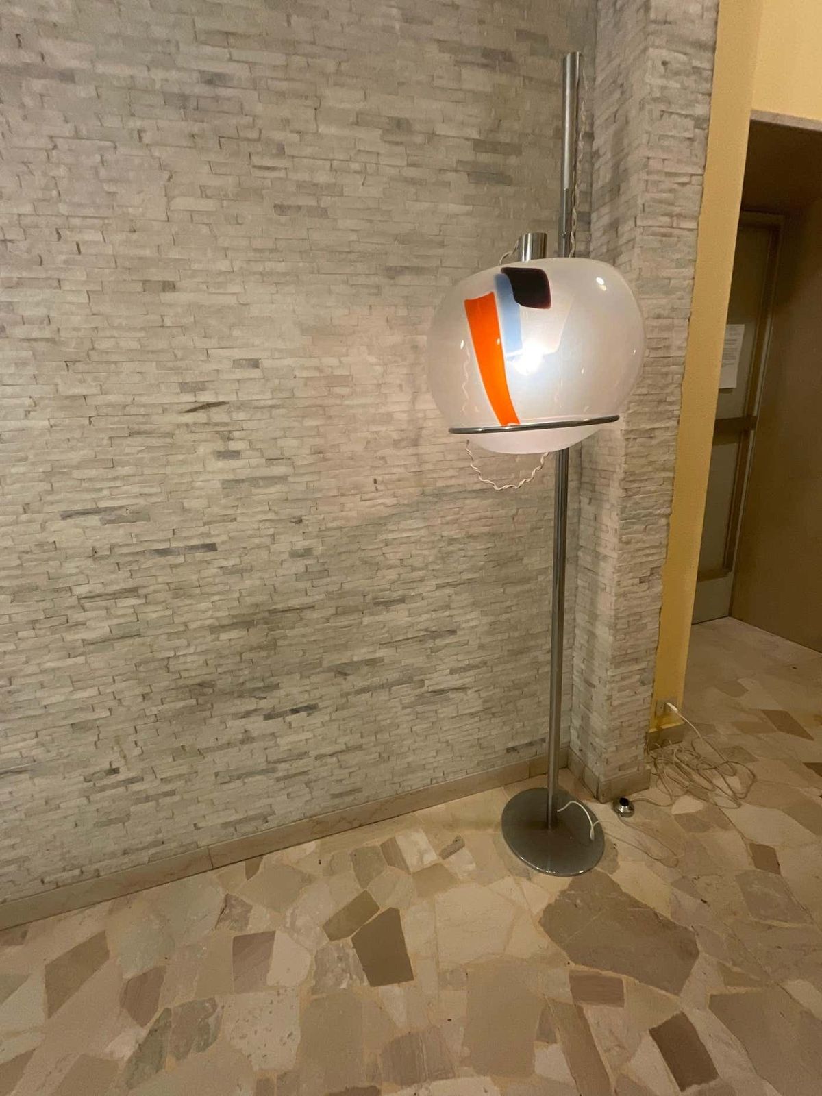 Carlo Nason   Floor Lamp With Blown Murano Glass   Italy 1970 photo furniture