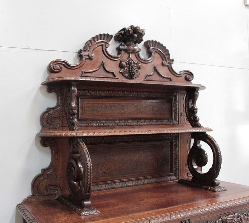 Sideboard Buffet Renaissance Spirit Oak 1900 photo for sale