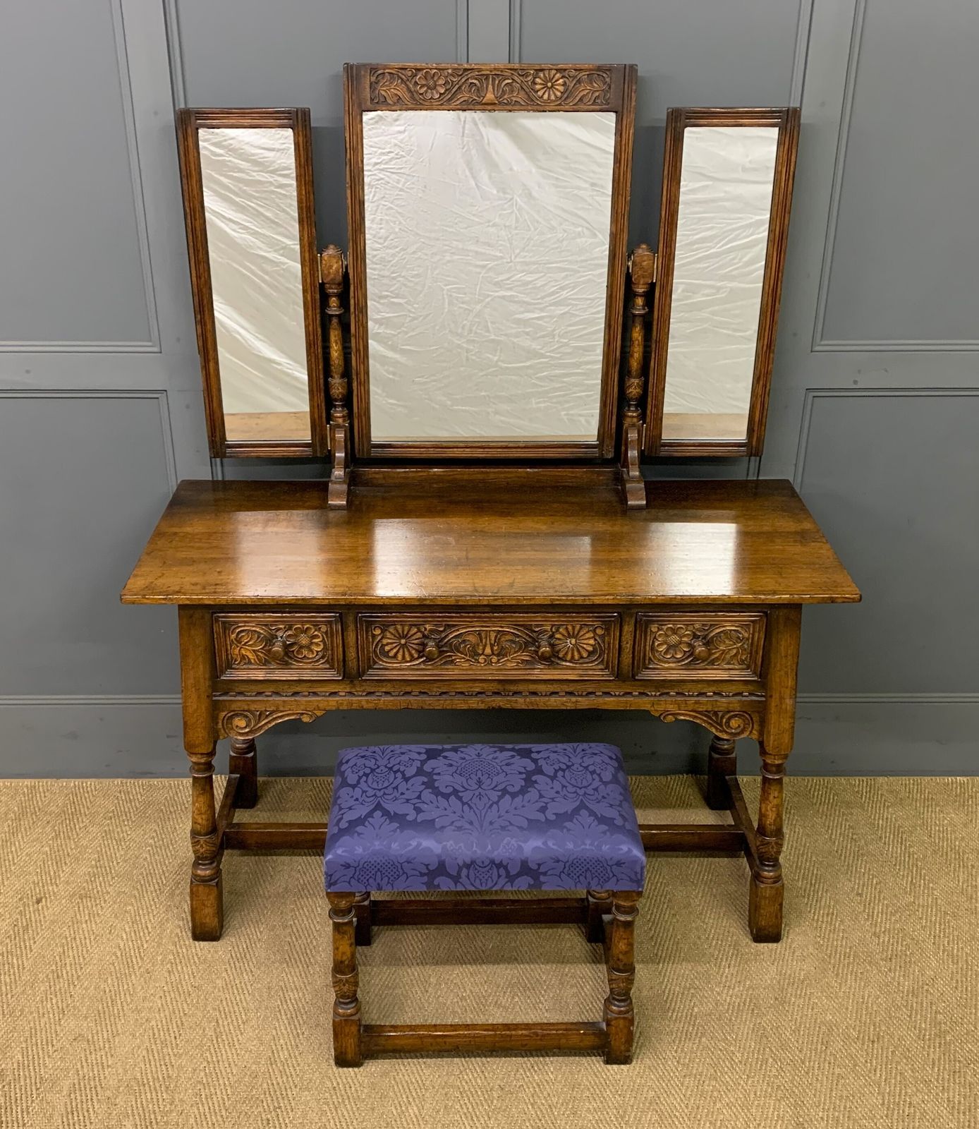 Ipswich Oak Dressing Table, 1930s photo furniture