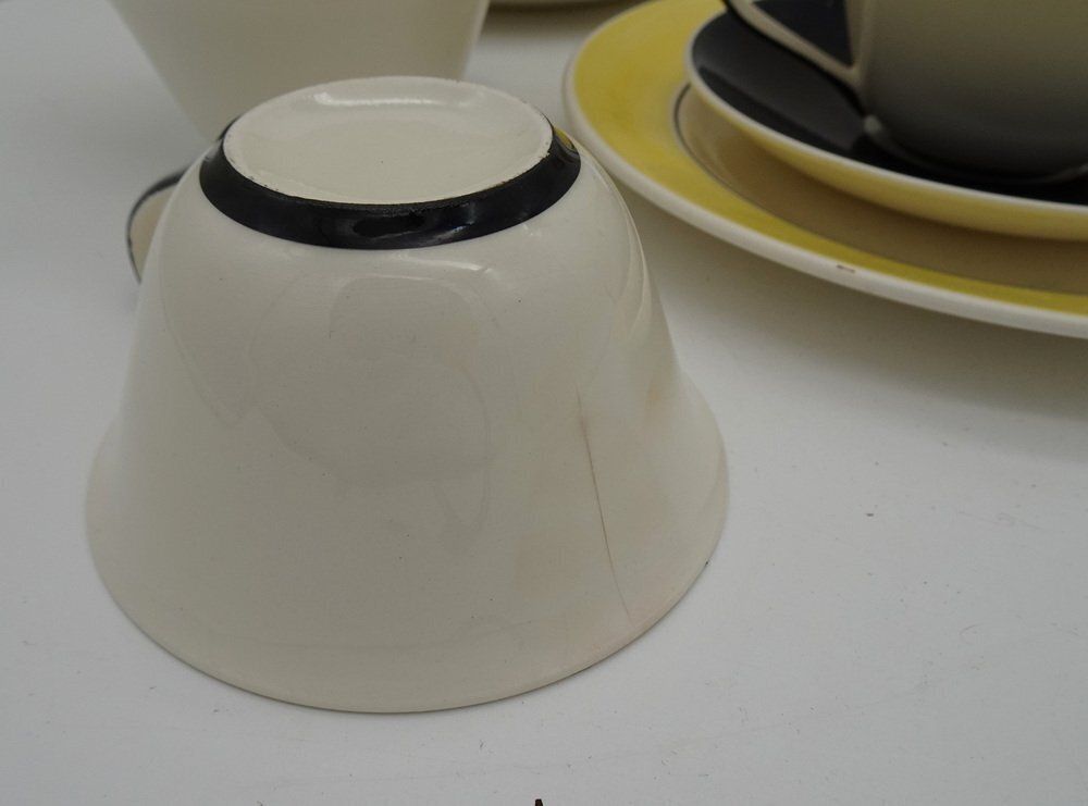 Home Decor Art Deco Dutch Ineke Service Set By Edmond Bellefroid For Petrus Regout Maastricht Koninklijke Sphinx, 1933, Set Of 39 photo