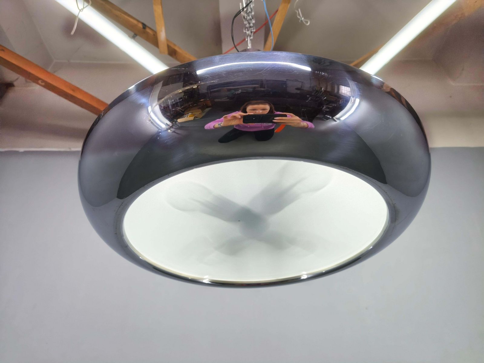 Bauhaus Ufo Pendant Lamp By Josef Hurka For Napako, 1930s photo 892.0