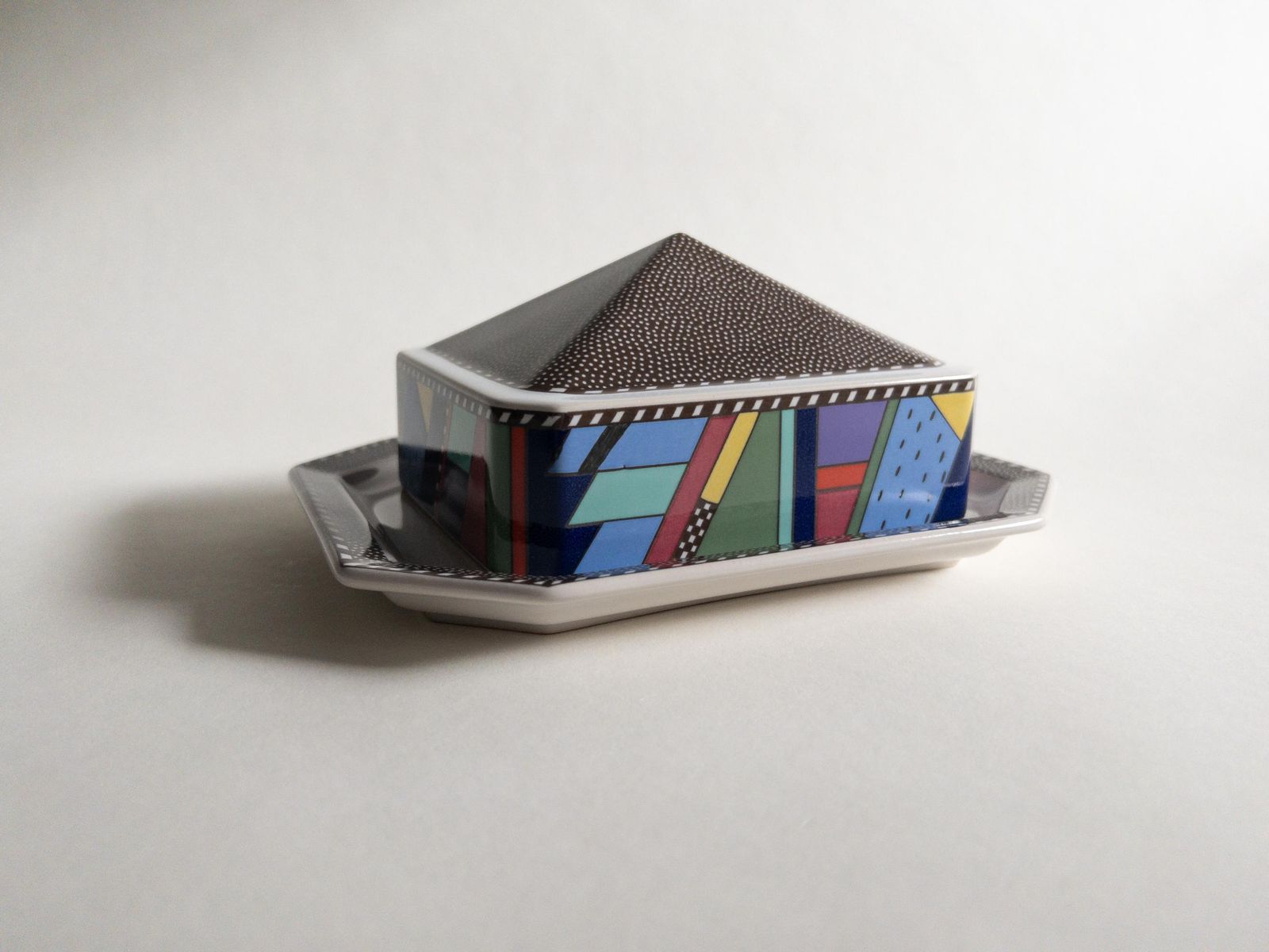 Rosenthal Metropol Butter Dish: Postmodern Ceramic Design By Barbara Brenner photo vinterior