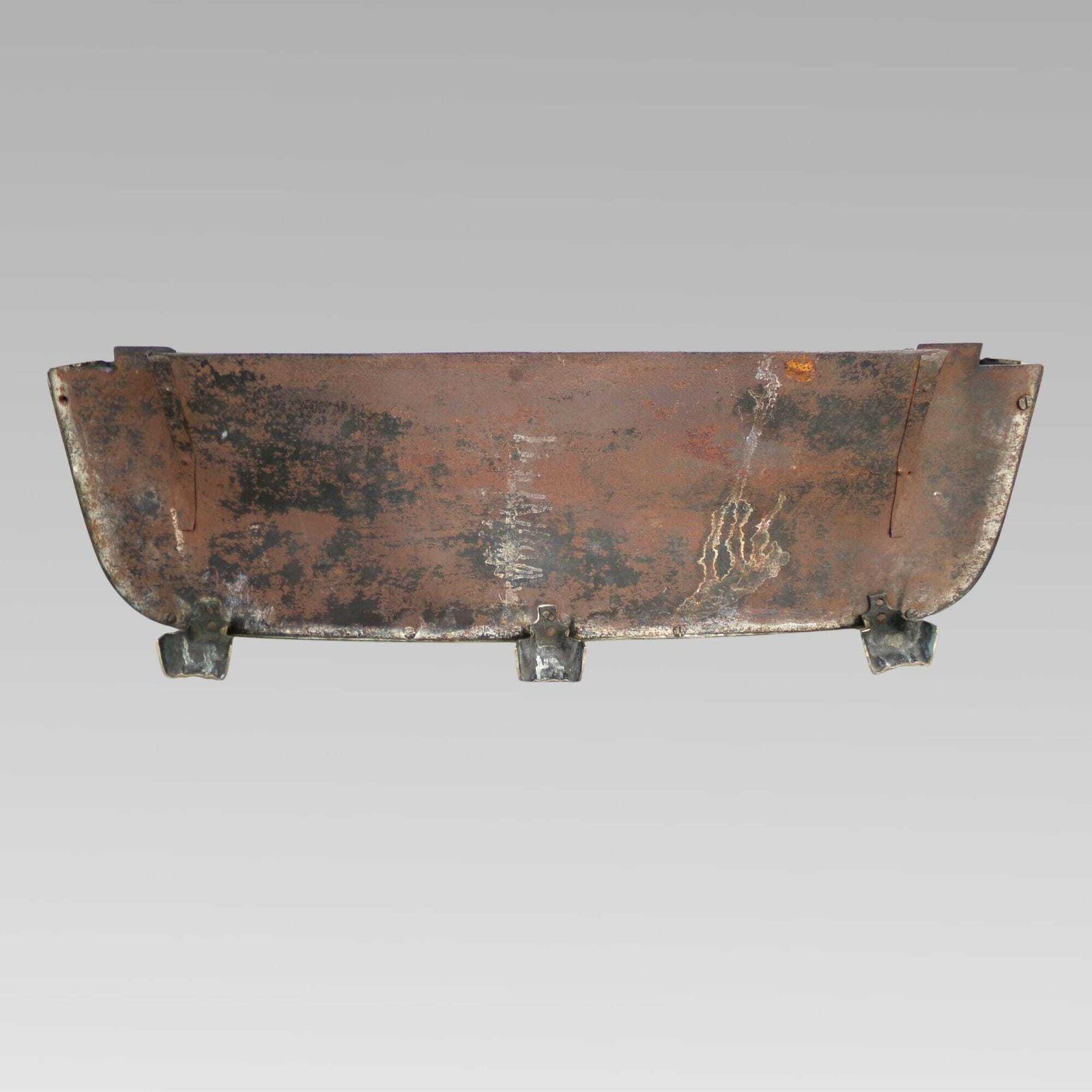 Antique 19th Century Polished Brass & Pierced Fireplace Fender, Club Lions Fire. photo 650.0
