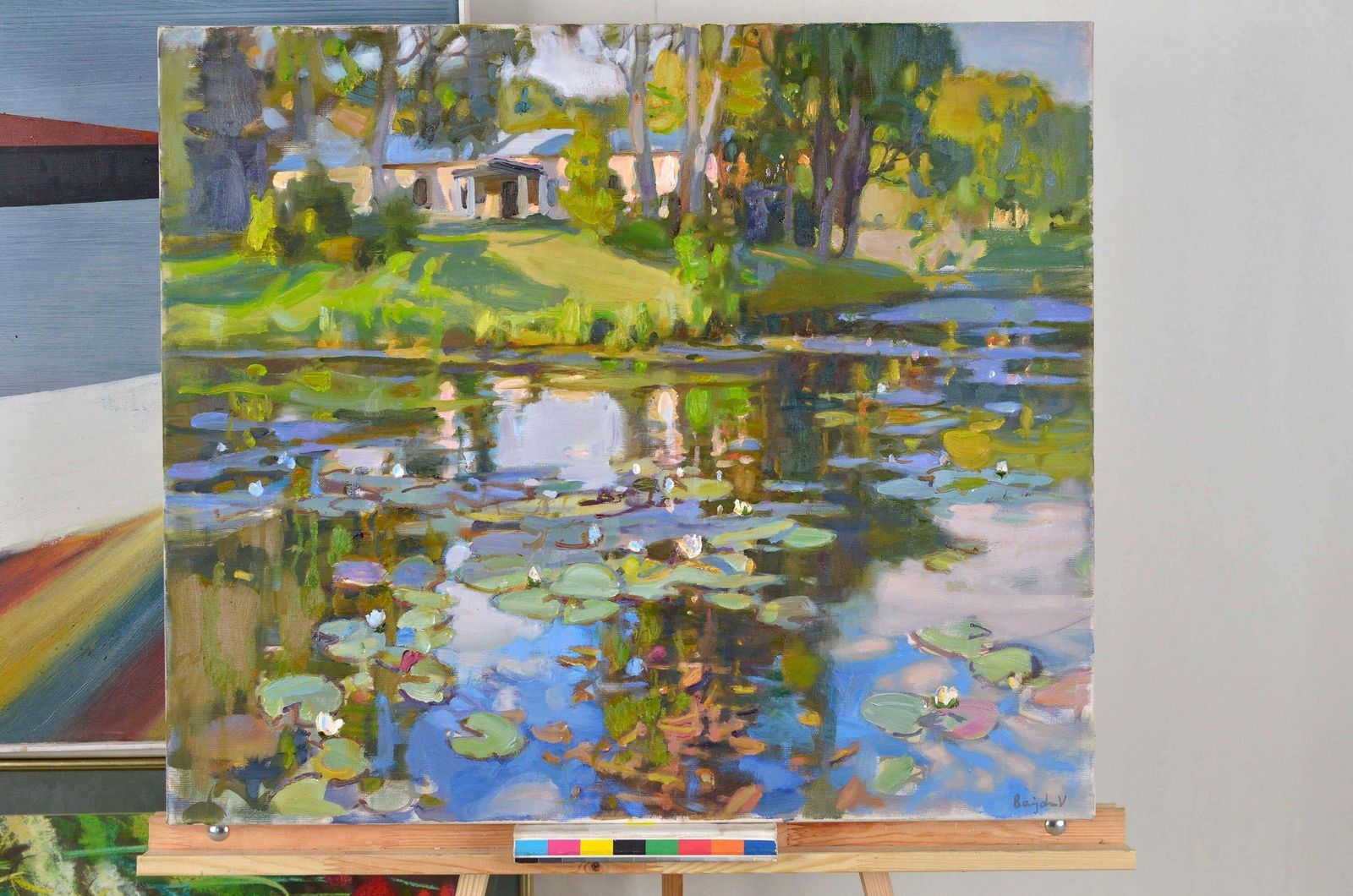 Wonderful Pond. Painting By Valery Bayda Oil On Canvas photo furniture