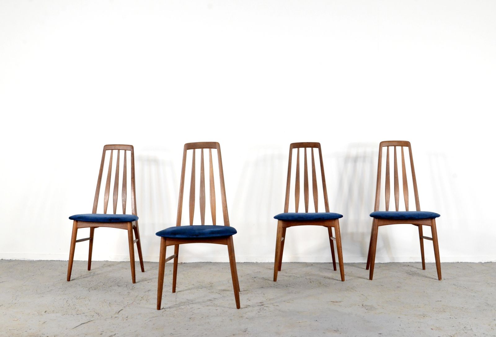 Stunning Set Of 4 Vintage Midcentury Eva Chairs By Neils Koefoed From Denmark photo furniture
