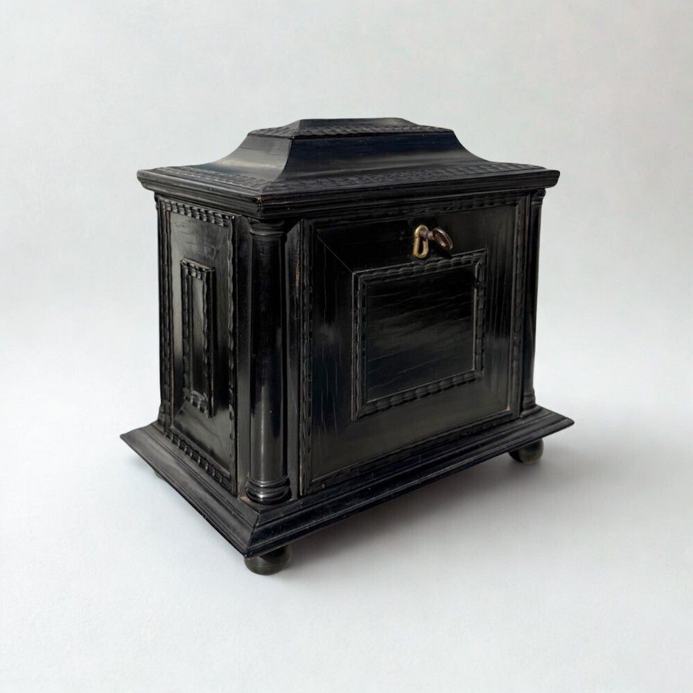 Fine 18th Century Flemish Ebony & Parquetry Table Casket