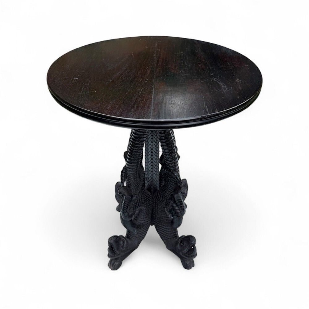 19th Century Far Eastern Rosewood Dragon Table