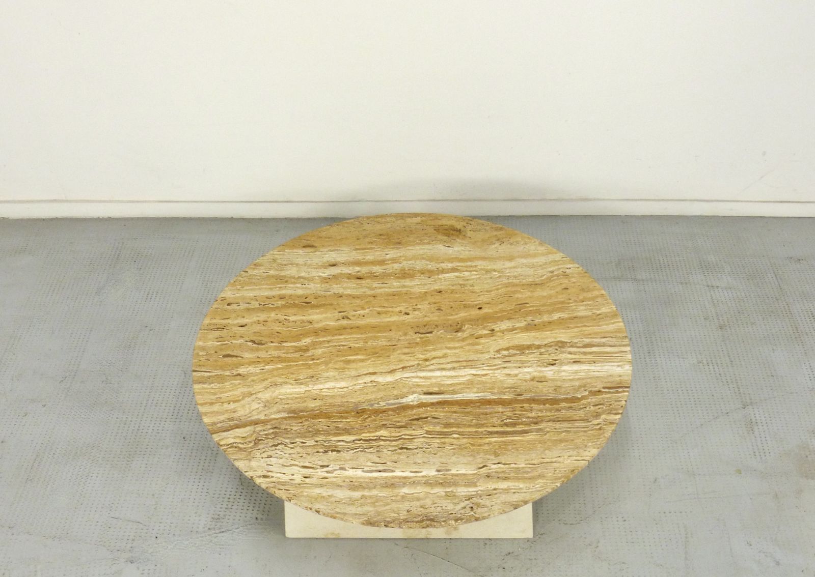 1970s Italian Travertine Minimalist Geometric Coffee Table. Modern / Midcentury / Retro. photo furniture