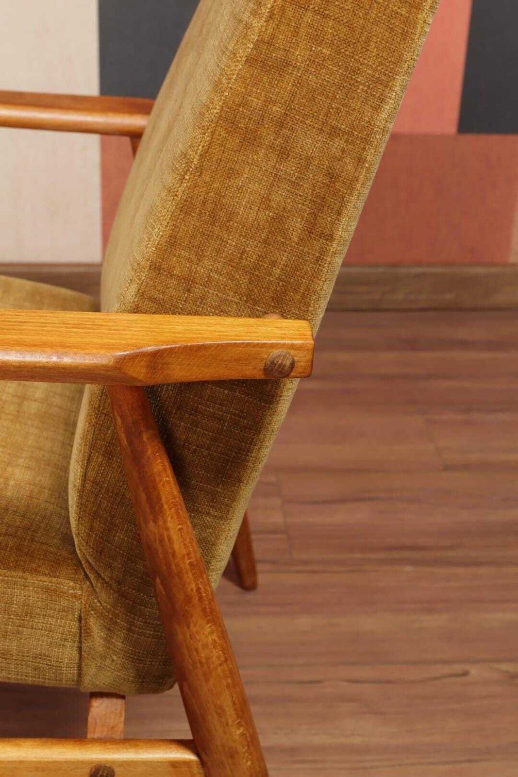 349.0 Lounge Chair Amber Upholstery Vintage Design, 1960 photo