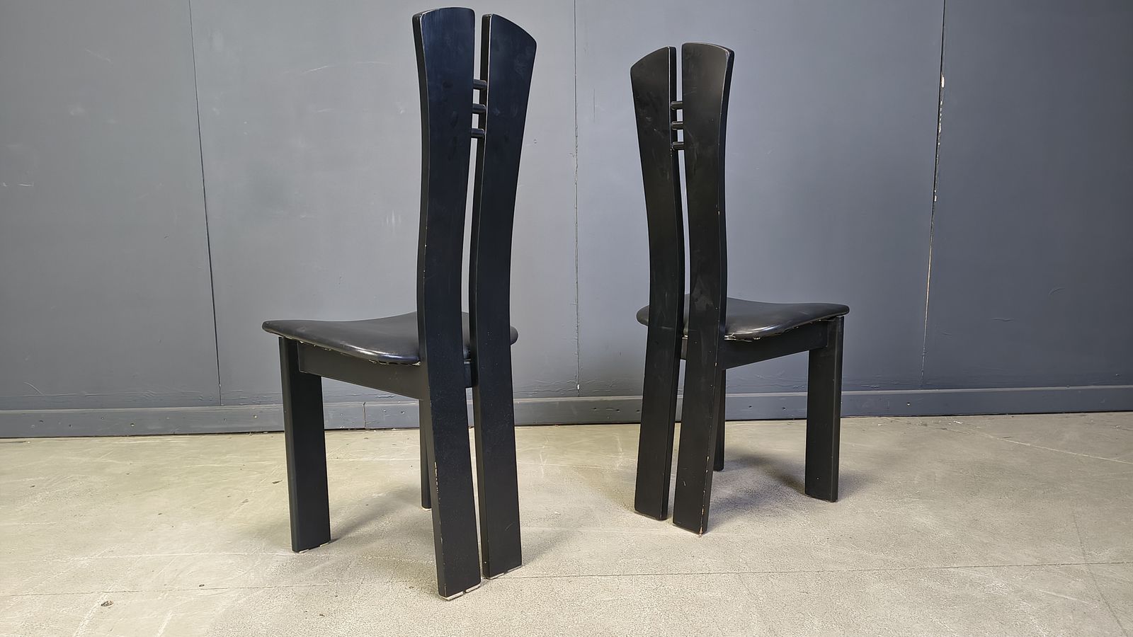 Post Modern Wooden Dining Chairs, 1980s   Set Of 6 photo Furniture