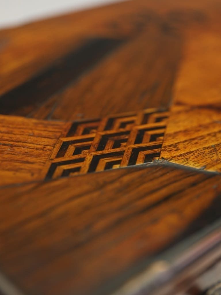 photo buy Rare Matching Pair Of Japanese Meiji Period ‘Hakone’ Marquetry Kodansu