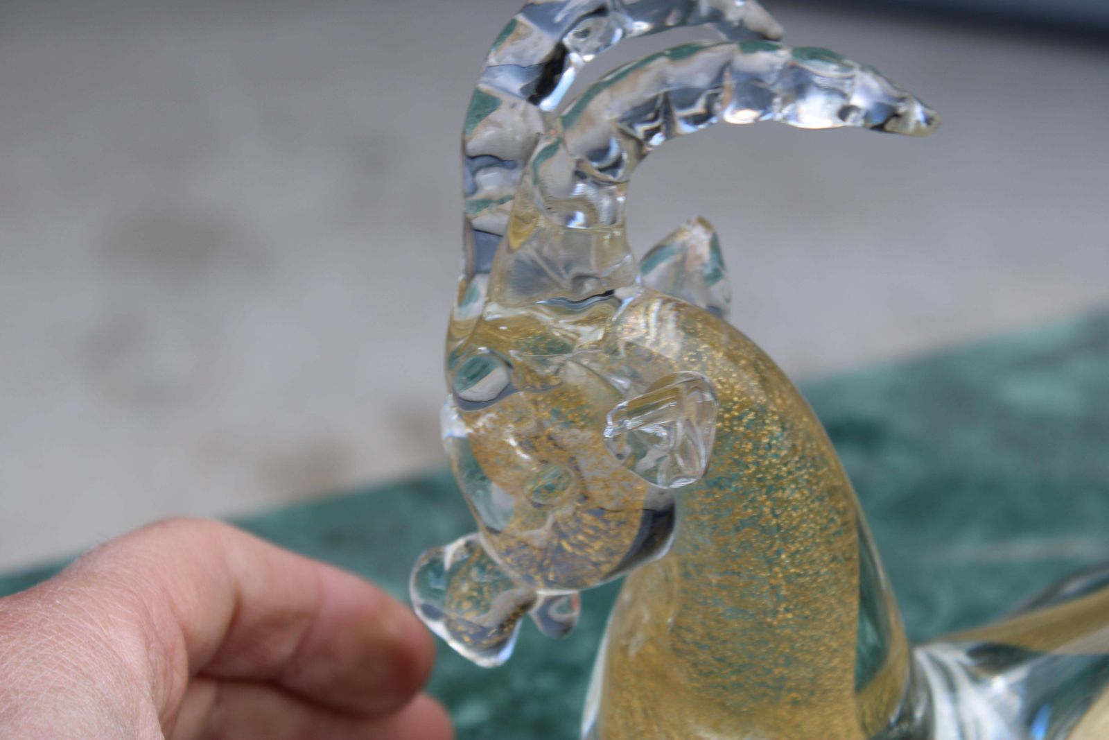 photo for sale Capricorn In Murano Glass By Seguso 1950 Italy Gold Dust.