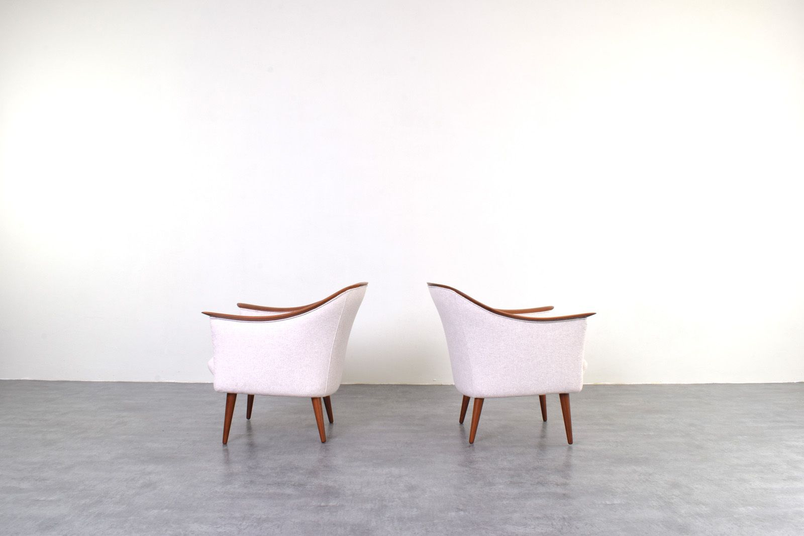 Mid Century Norwegian Teak Armchairs By Fredrik A. Kayser For Vatne Lenestolfabrikk, 1960s, Set Of 2 photo for sale