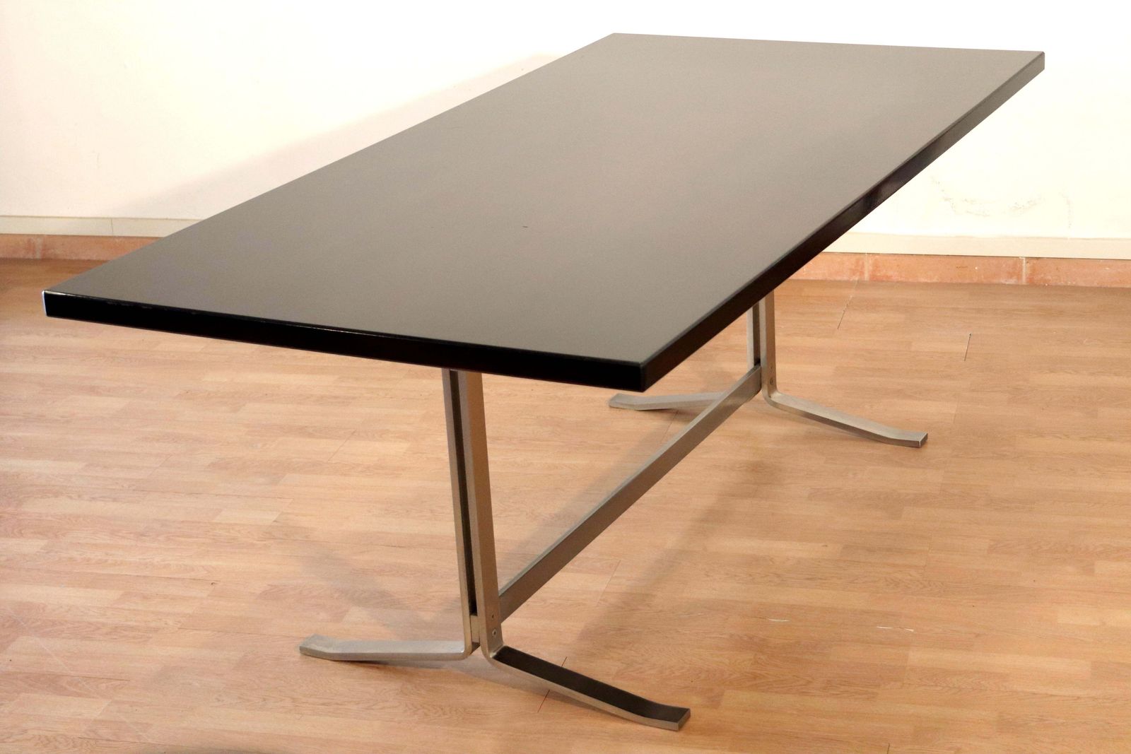 Mid Century Formanova Table Rosewood Chromed Steel By Gianni Moscatelli, 1965. photo vintage