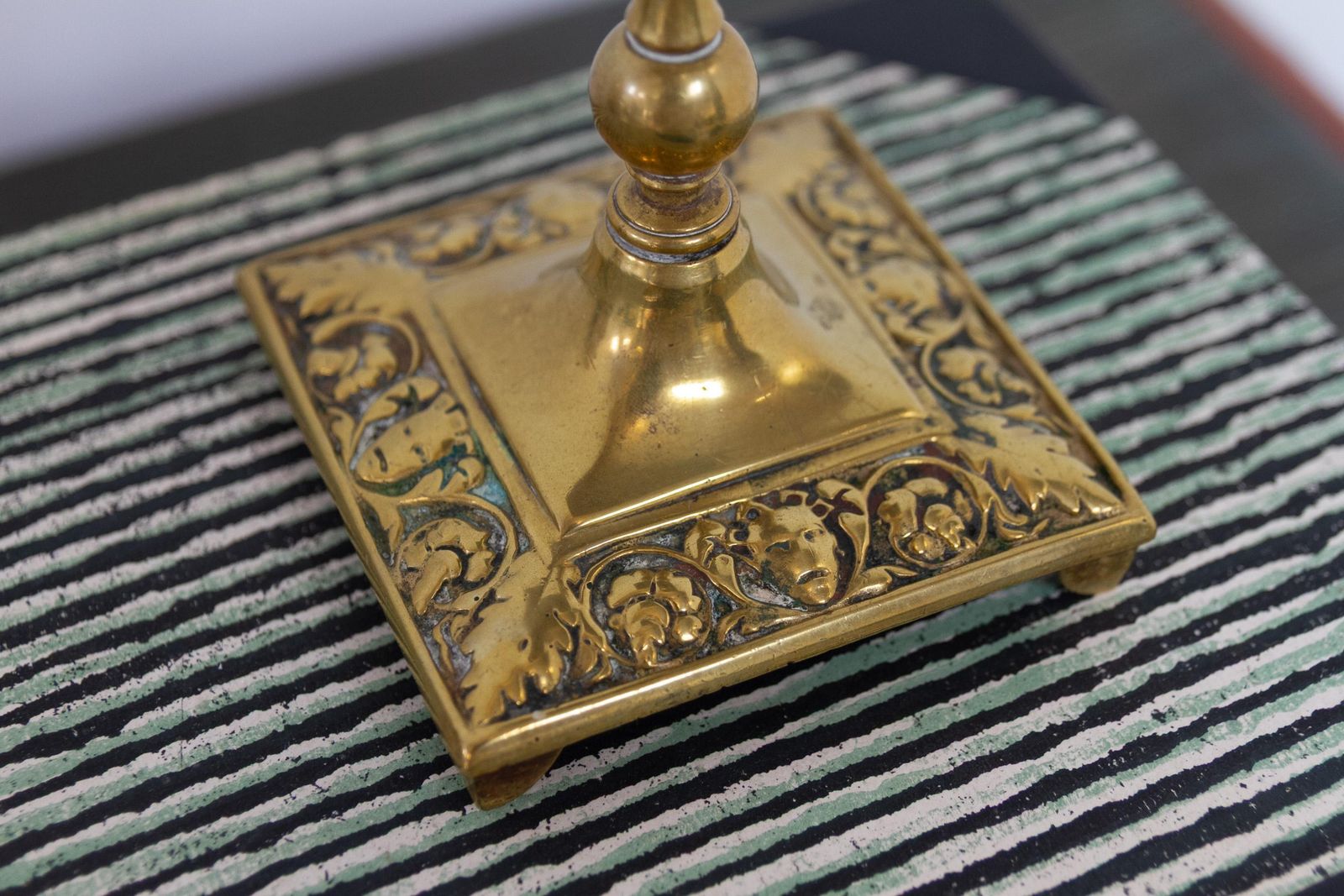 photo buy Antique English Brass Candlesticks. Set Of 2.