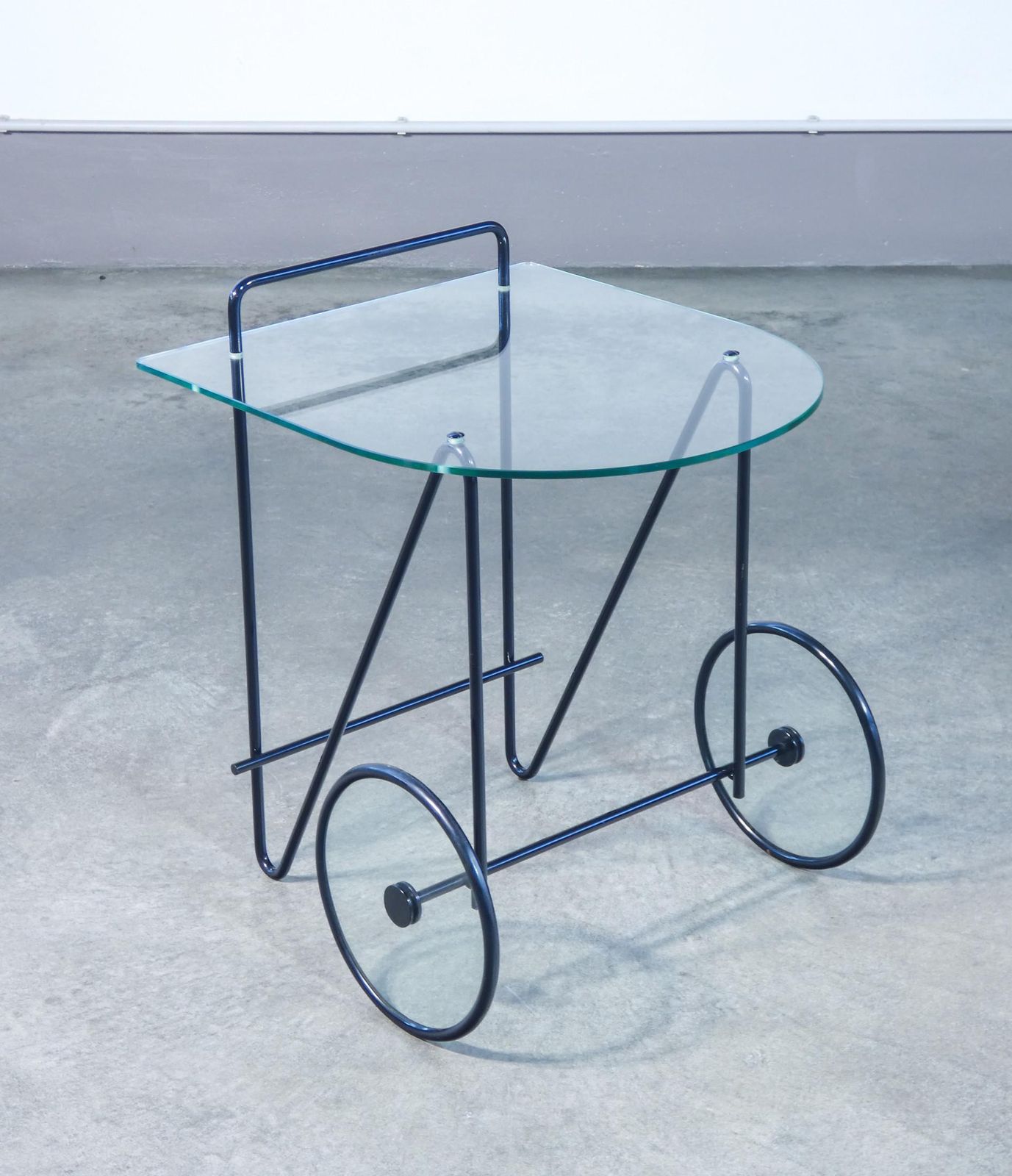Food Cart Designed By Carlo Cerbaro, For Porada In Metal And Glass. 1980s photo furniture