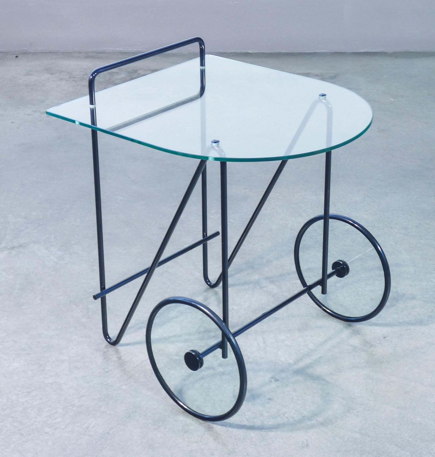 Food Cart Designed By Carlo Cerbaro, For Porada In Metal And Glass. 1980s photo buy