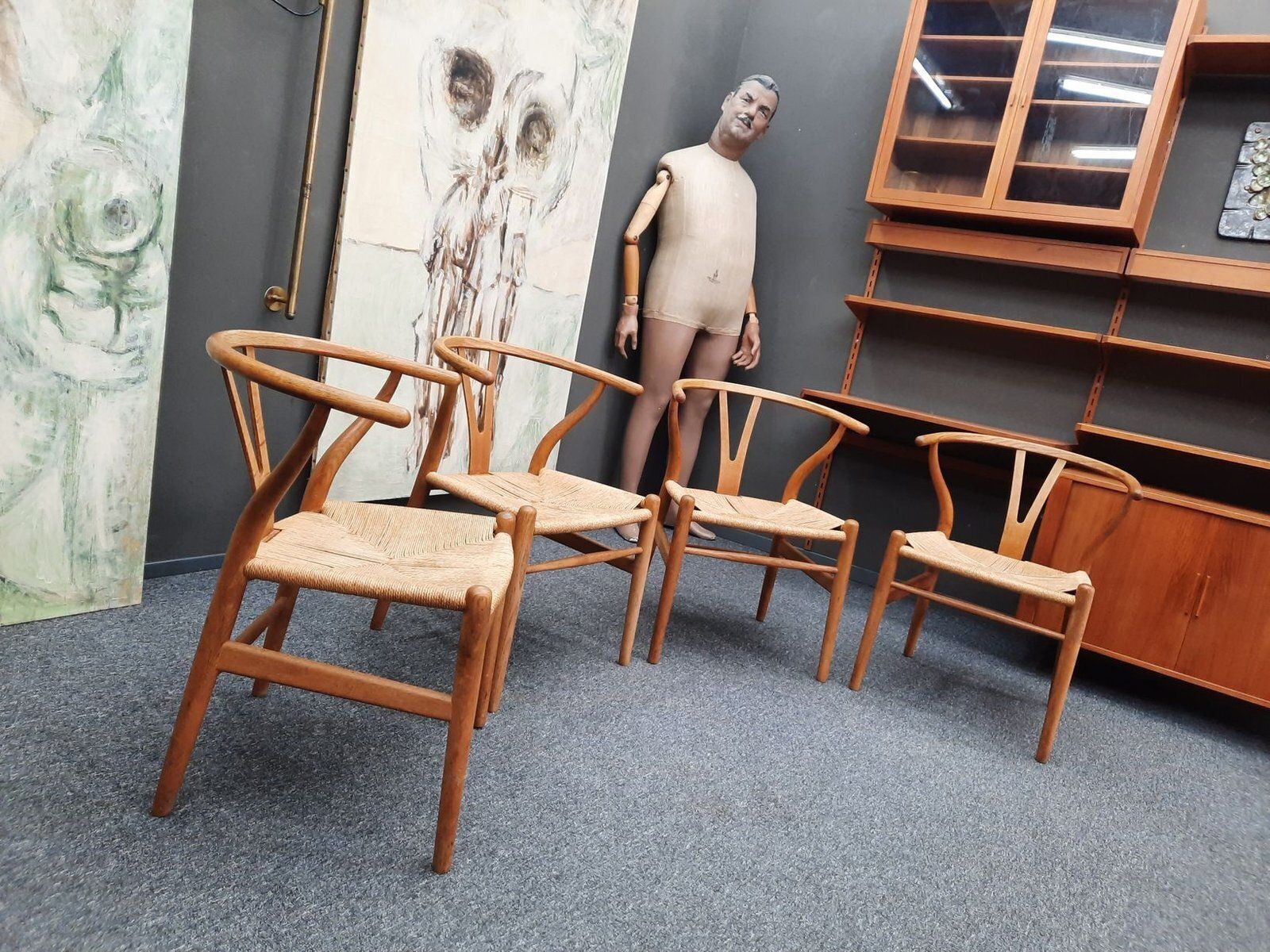 Wishbone Chairs By Hans Wegner For Carl Hansen & Son, 1960s, Set Of 4