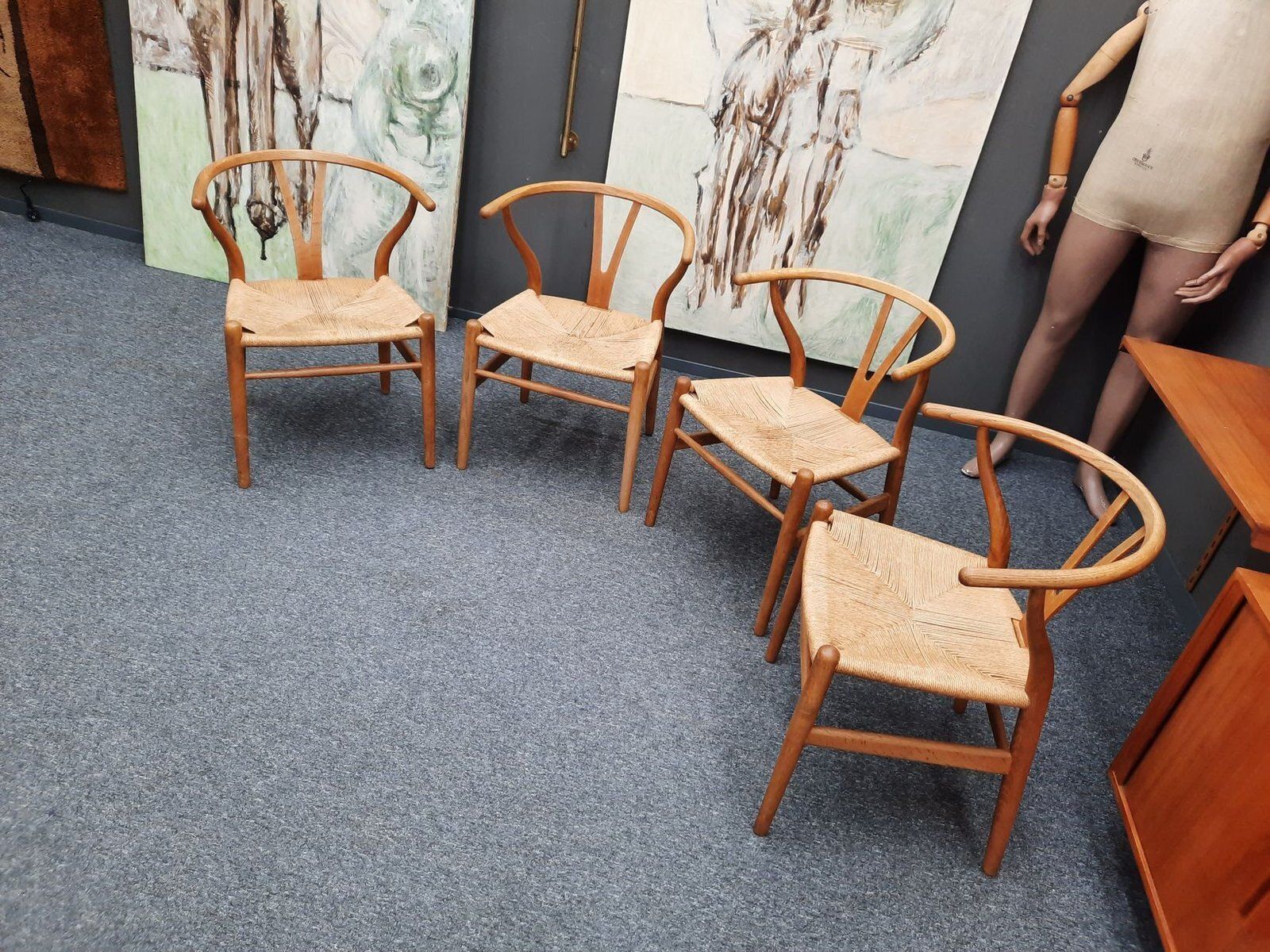 Wishbone Chairs By Hans Wegner For Carl Hansen & Son, 1960s, Set Of 4 photo Furniture
