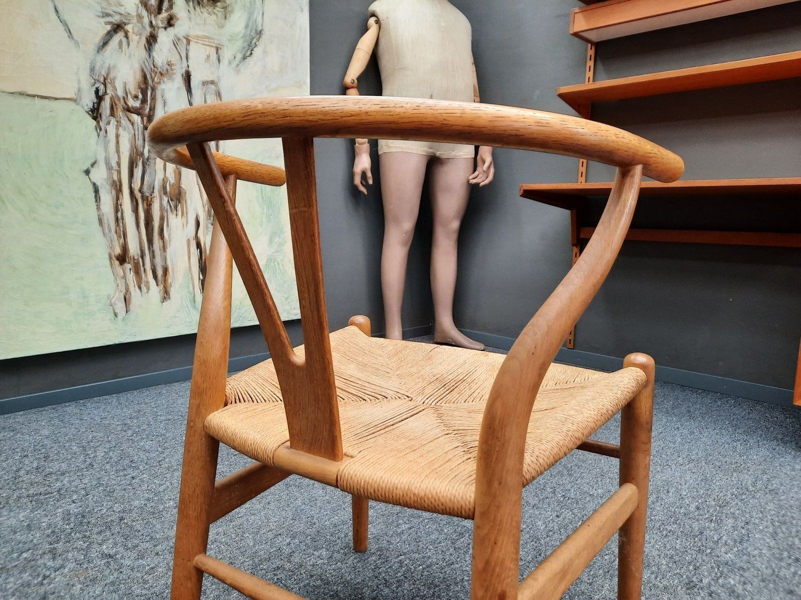 photo vinterior Wishbone Chairs By Hans Wegner For Carl Hansen & Son, 1960s, Set Of 4