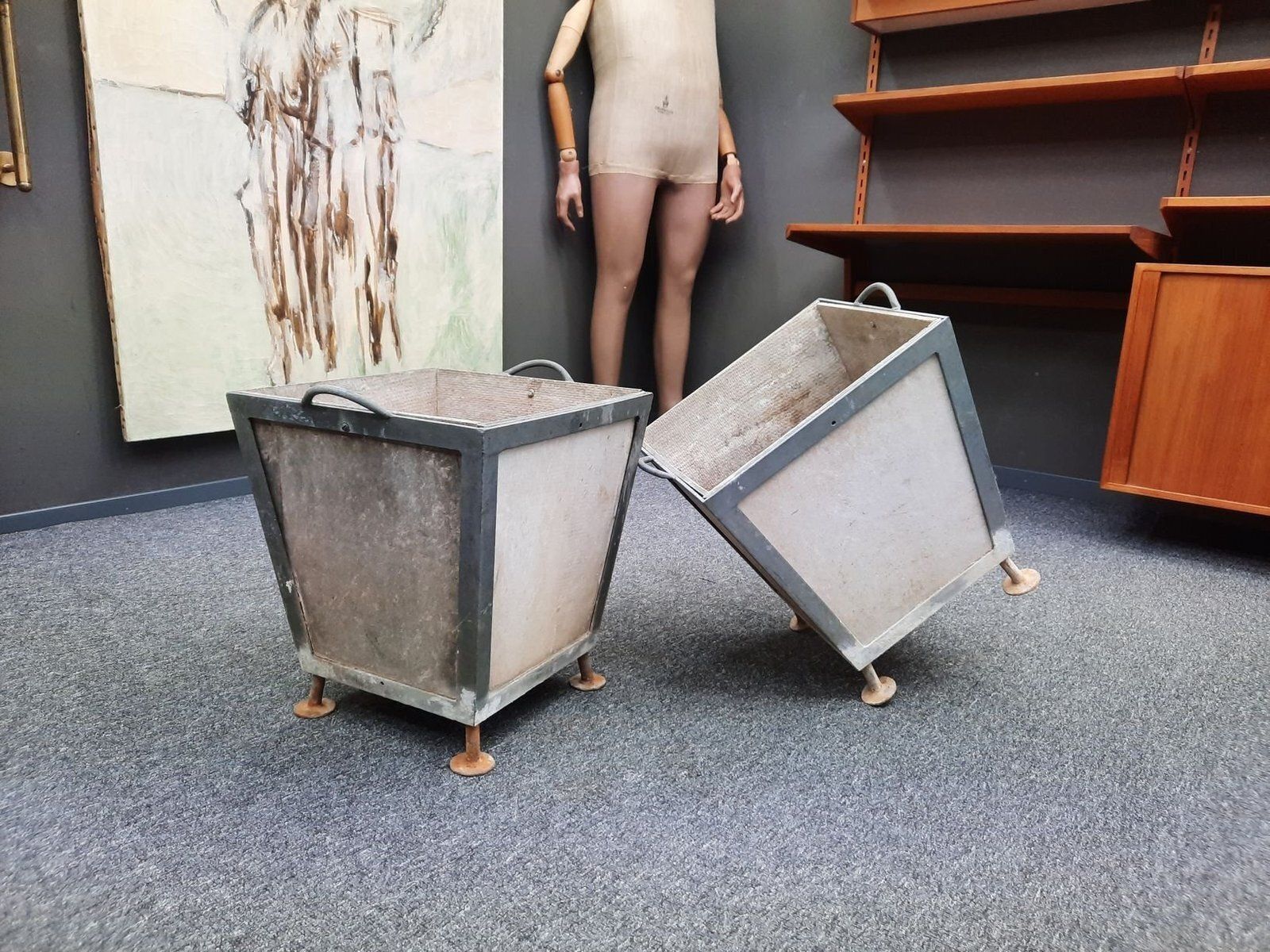 Brutalist Planters, 1950s, Set Of 2