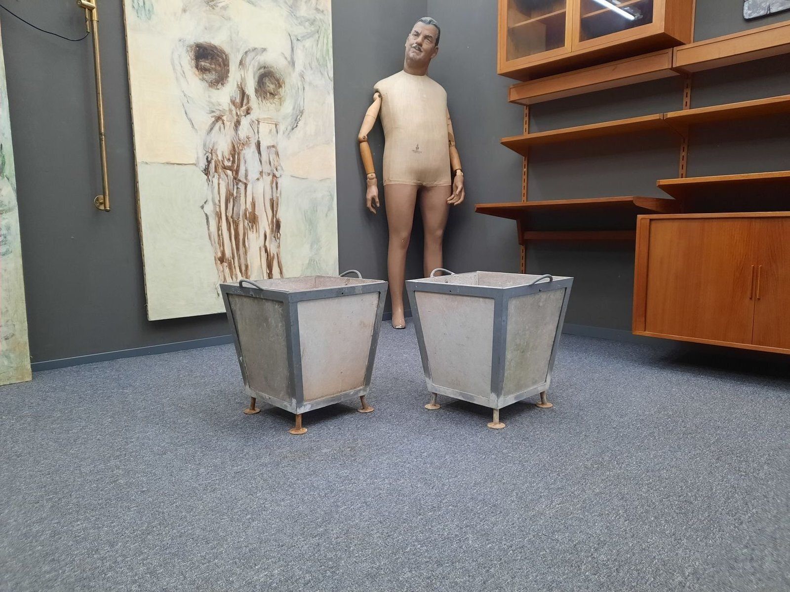 Brutalist Planters, 1950s, Set Of 2 photo 731.0