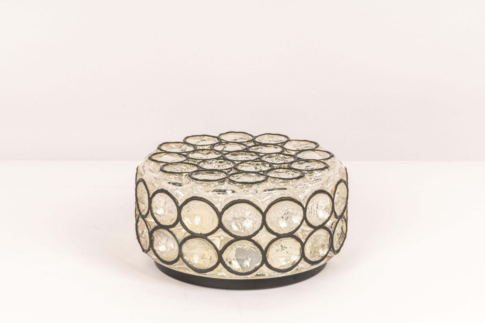 1 Of 8 Petite Iron And Glass Wall Or Ceiling Lights By Limburg, Germany, 1960s photo furniture