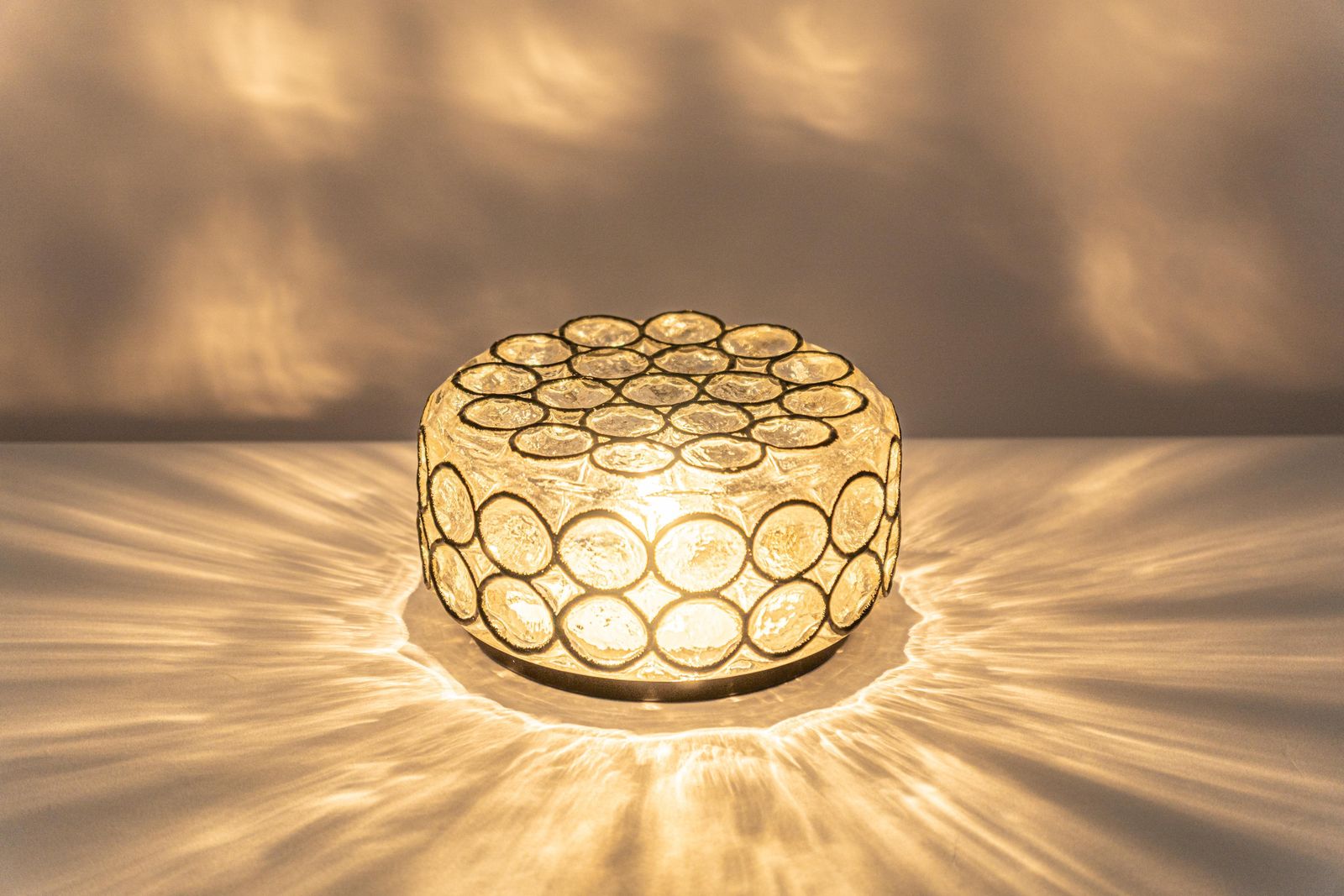 photo vinterior 1 Of 8 Petite Iron And Glass Wall Or Ceiling Lights By Limburg, Germany, 1960s