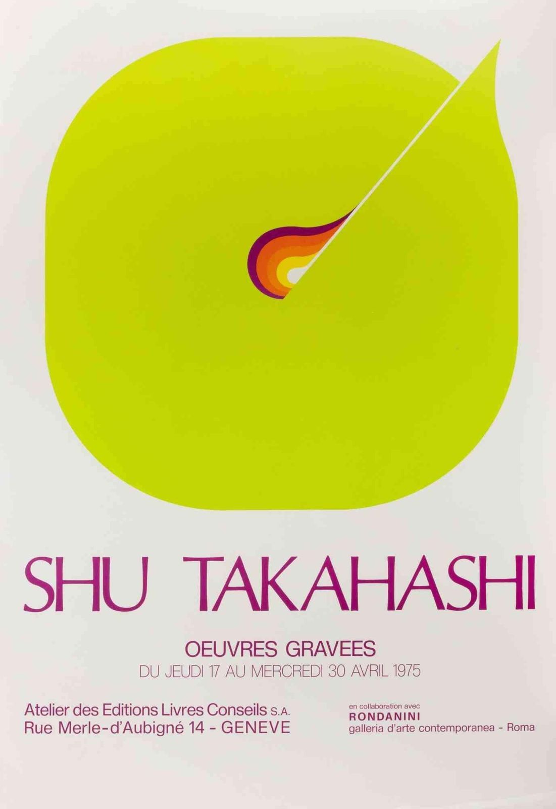 Shu Takahashishu Takahashi  Poster Exhibition In Geneva   Poster By Shu Takahashi   19751975