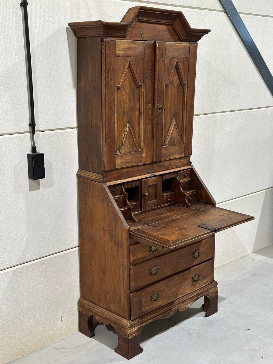 Antique Secretary Bookcase In Pine photo Furniture