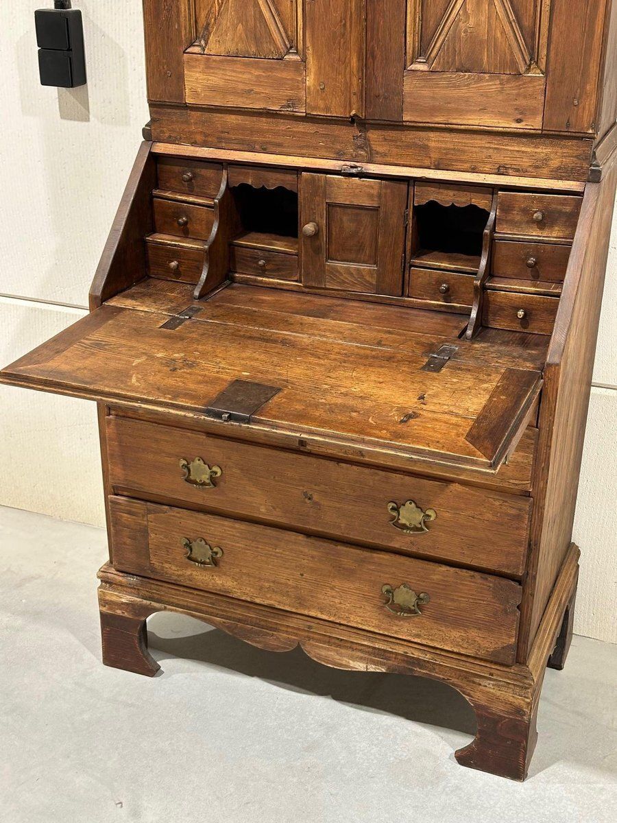 Antique Secretary Bookcase In Pine photo vinterior
