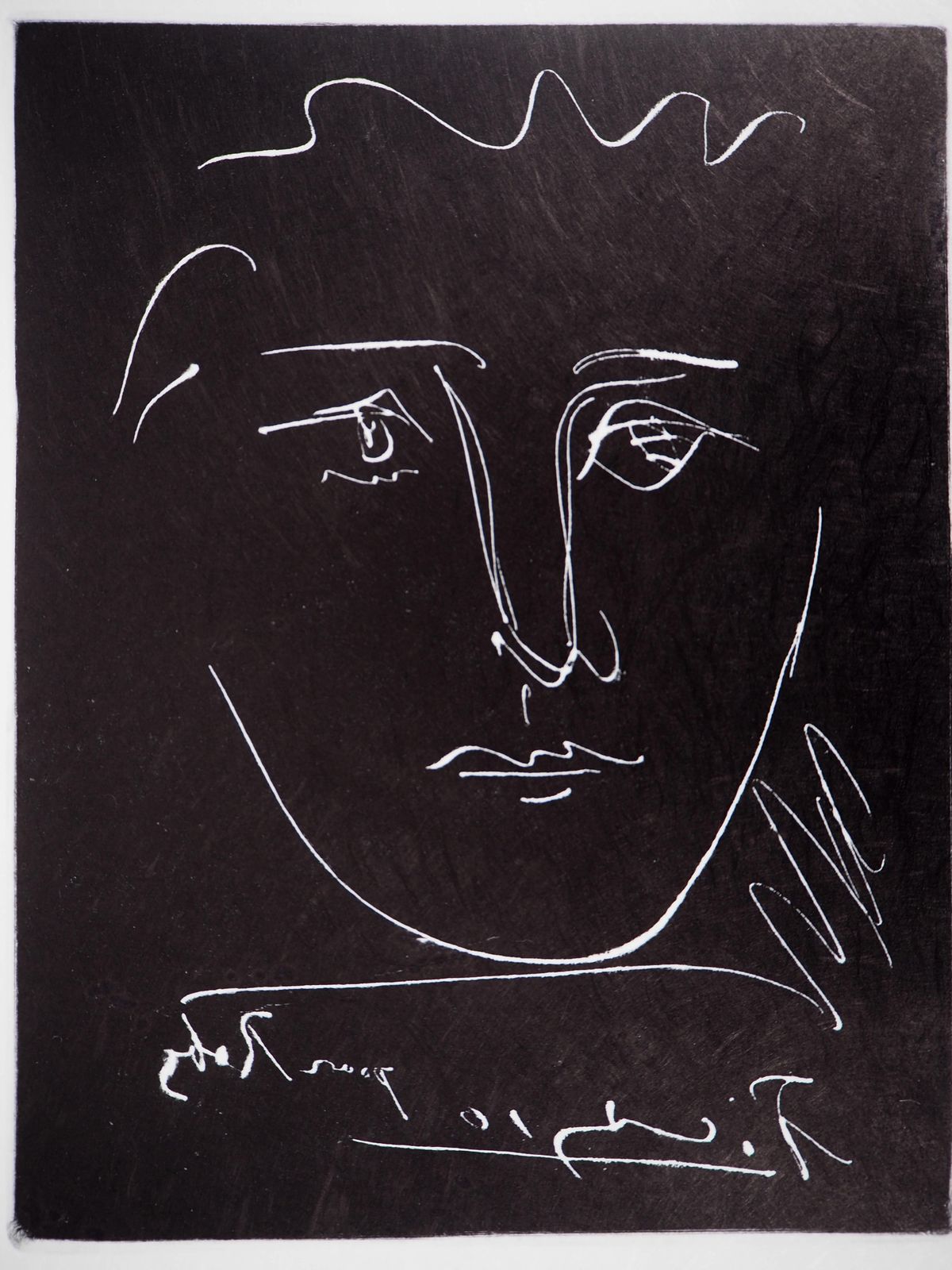 Portrait Of Roby   Etching, Black Printed Edition (Bloch #680)1950 photo Art