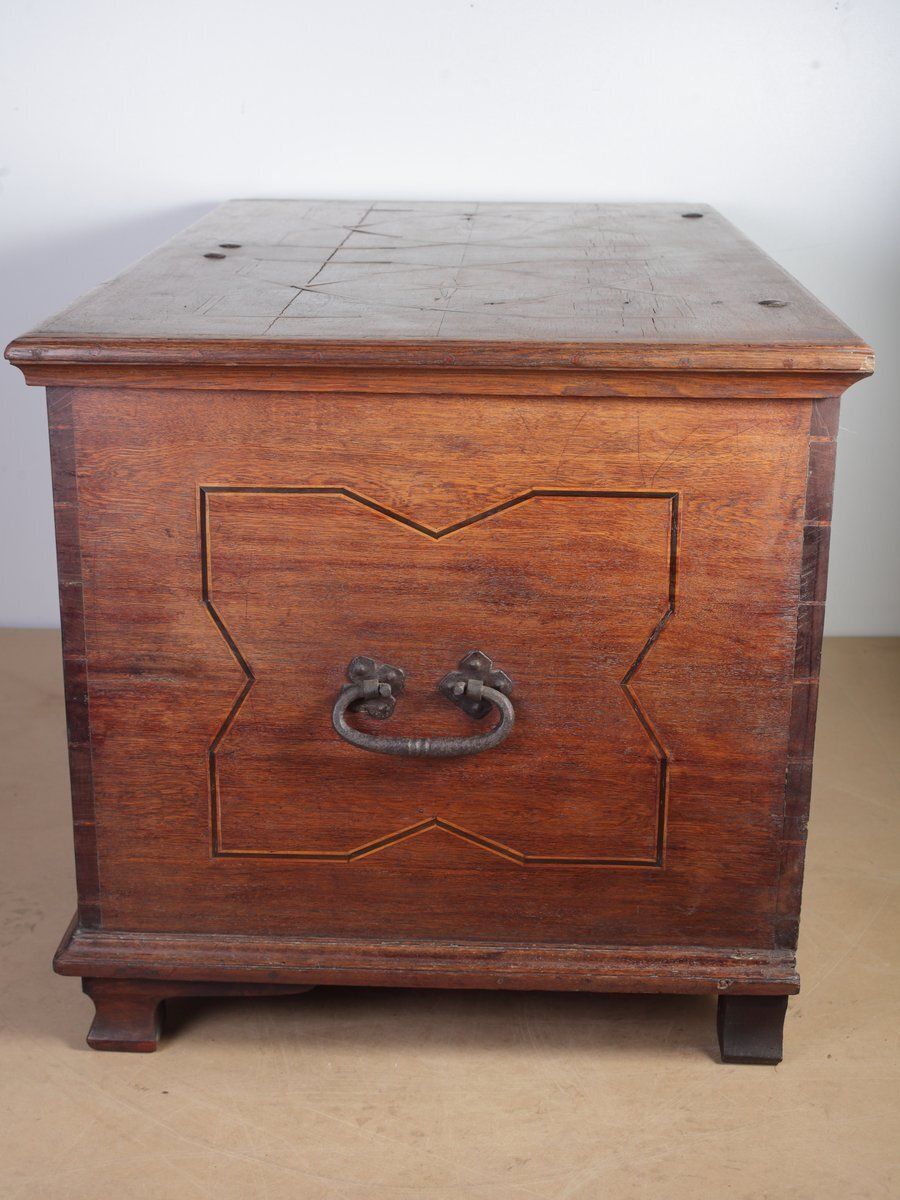 Antique Baroque Oak Chest, 1750s photo for sale