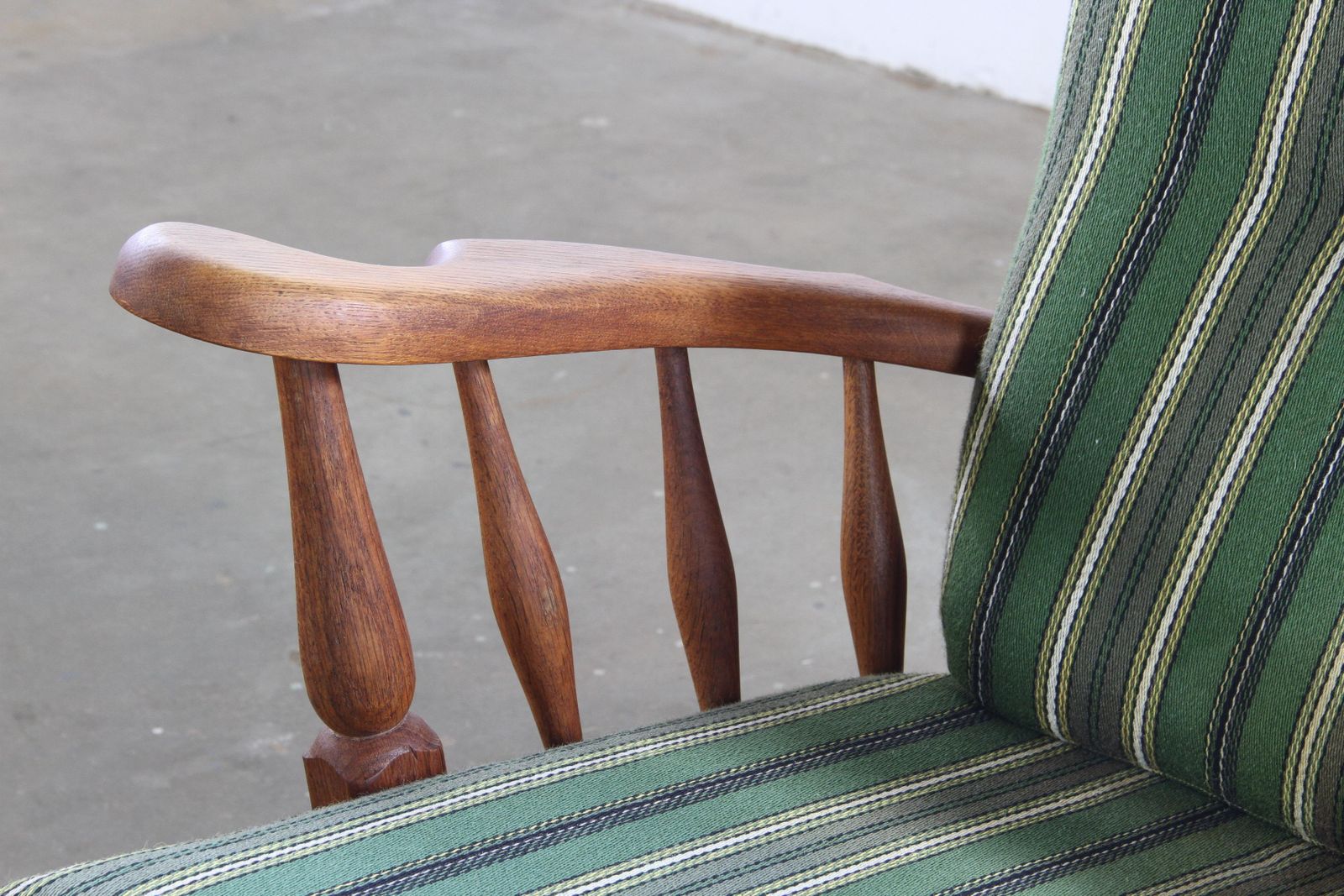 1743.0 Vintage Danish Mid Century Oak Armchair, Attributed To Henning Kjærnulf 1960s photo
