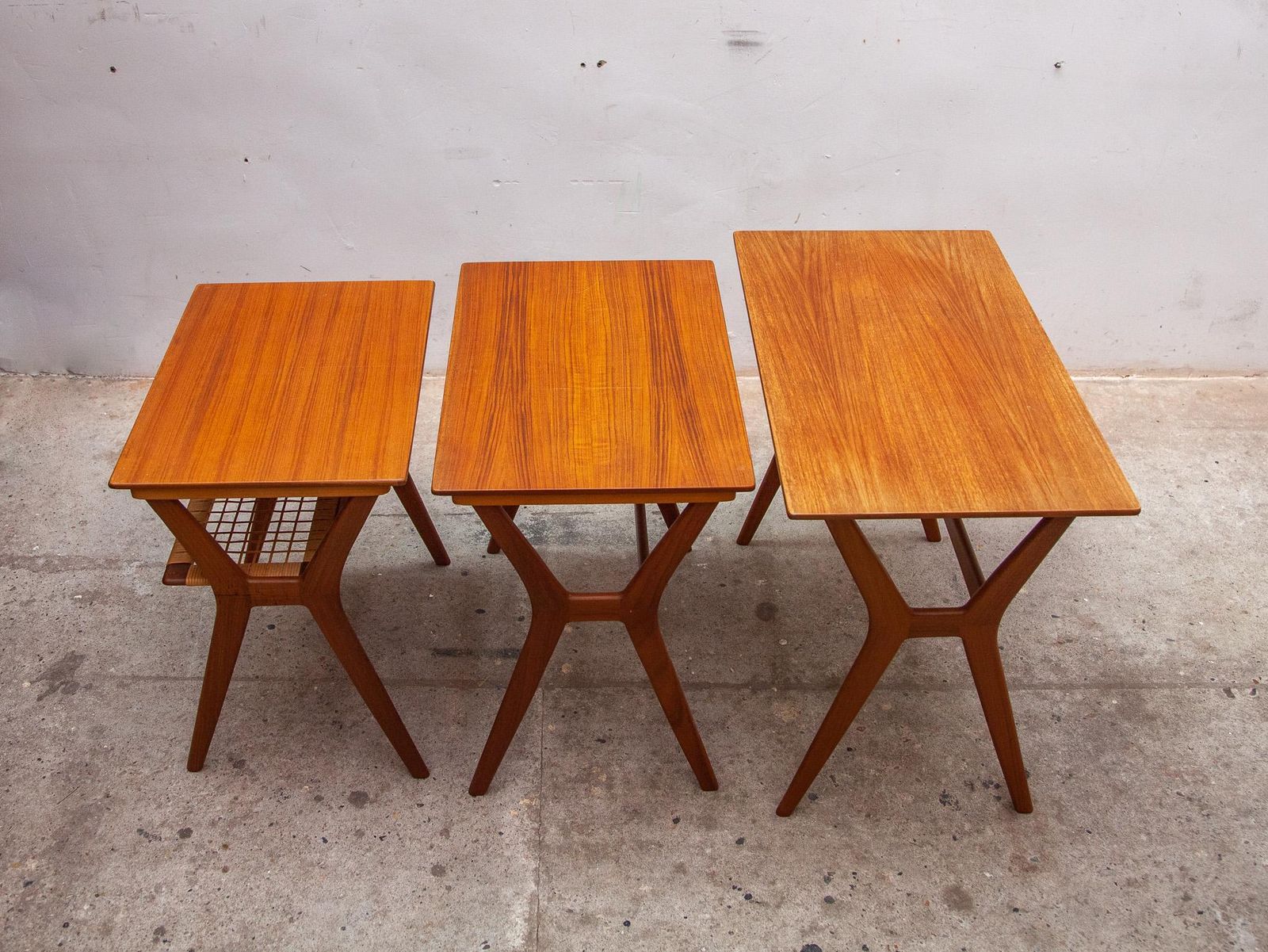 photo furniture Set Of Three Nesting Tables Designed By Johannes Andersen For Silkeborg, 1960s