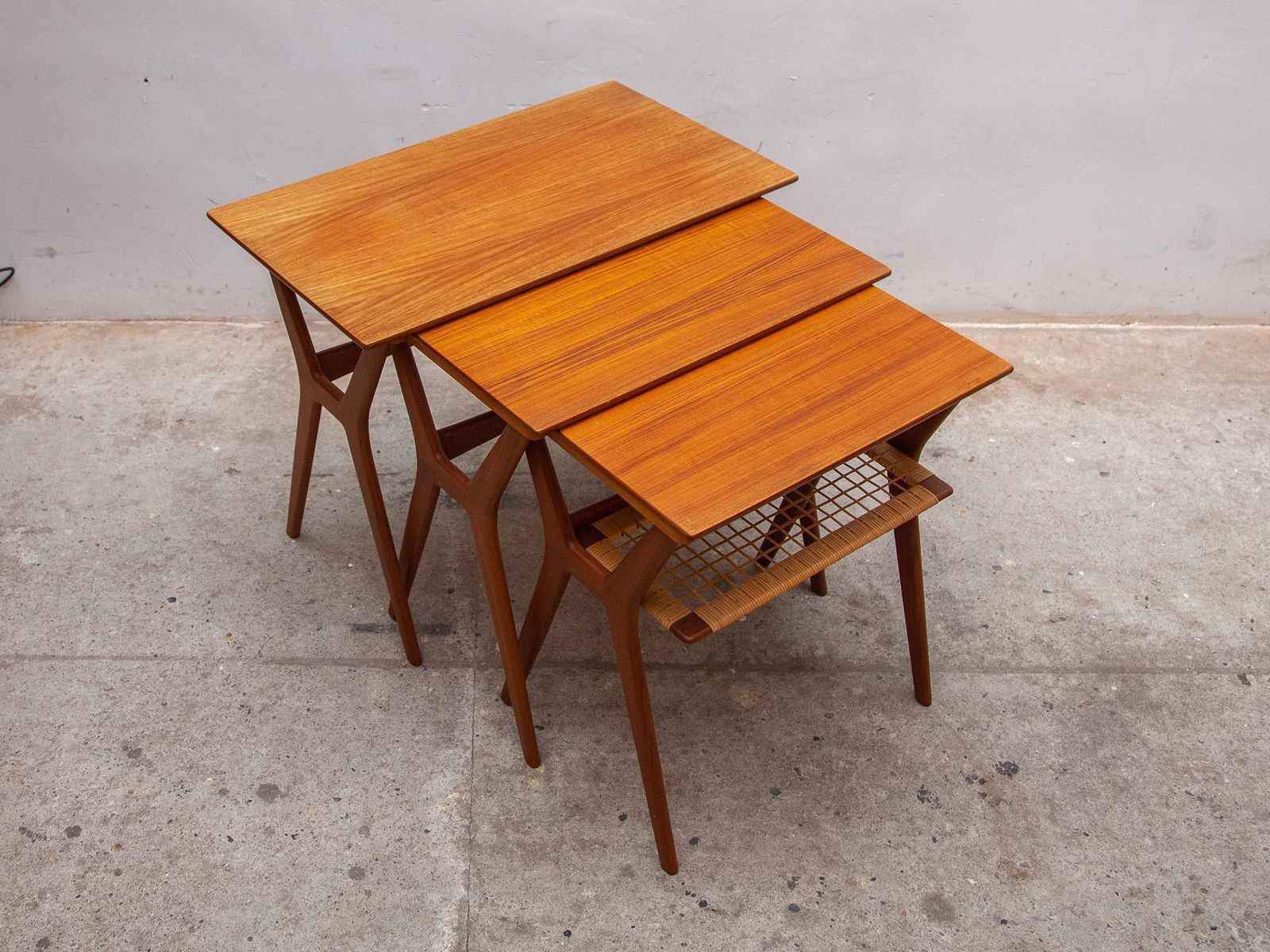 Furniture Set Of Three Nesting Tables Designed By Johannes Andersen For Silkeborg, 1960s photo