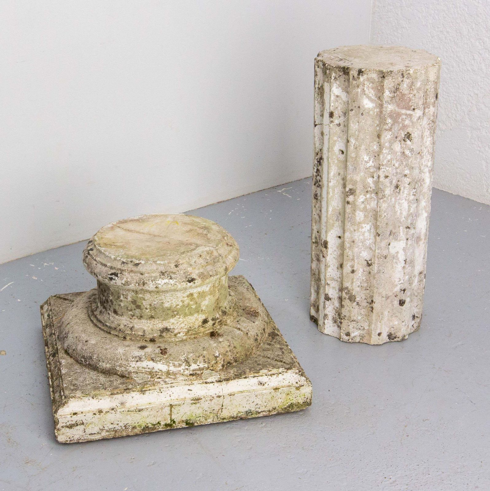 Pair Of Garden Cement Column French, Mid 20th Century photo for sale